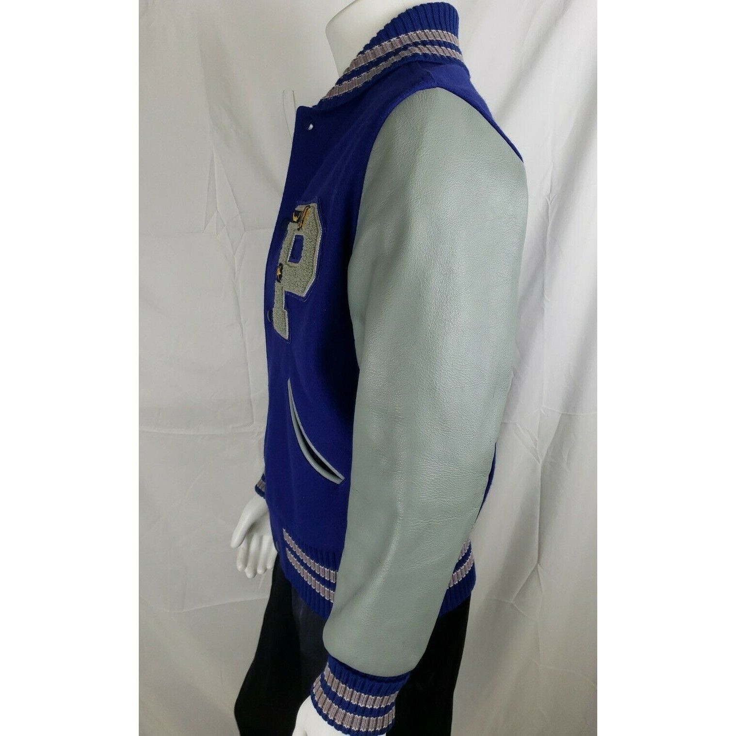 Other Vtg Letterman Jacket Leather Wool Mens 42 Blue Gray Varsity Size US M / EU 48-50 / 2 - 7 Thumbnail