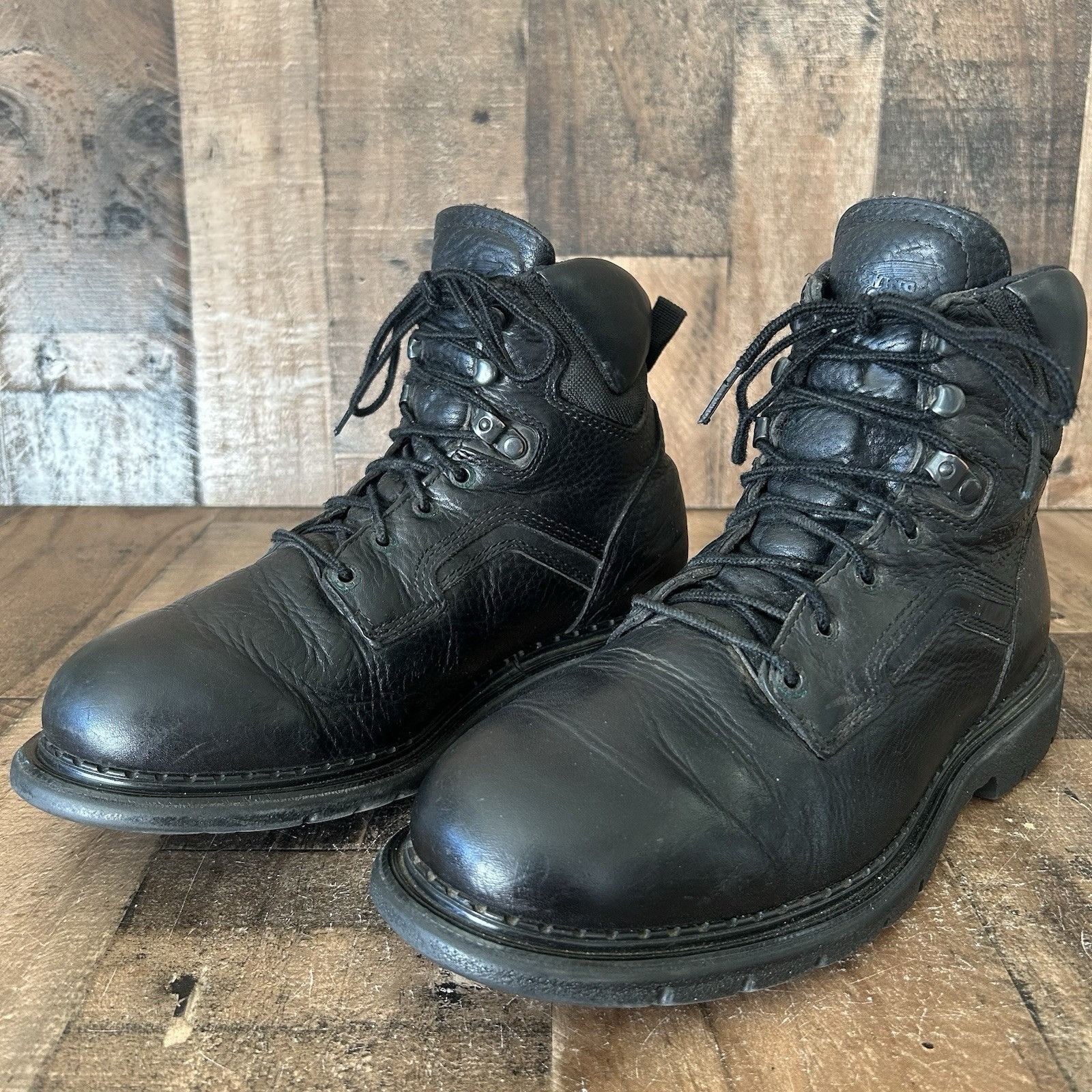 Red Wing Red Wing 923 Black Plain Toe Lace Up Work Boots Mens 10.5 EE Size US 10.5 / EU 43-44 - 10 Thumbnail