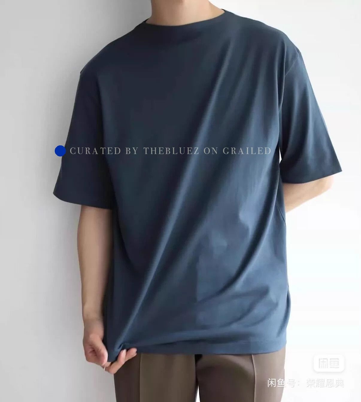 Auralee Luster Plaiting Boat Neck Tee in Blue Size US XL / EU 56 / 4 - 1 Thumbnail