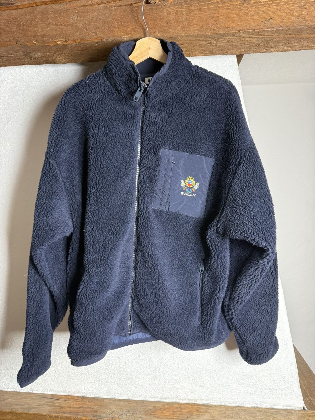 Bally Bally Sherpa Fleece Jacket Navy Size M-L Size US M / EU 48-50 / 2 - 1 Thumbnail