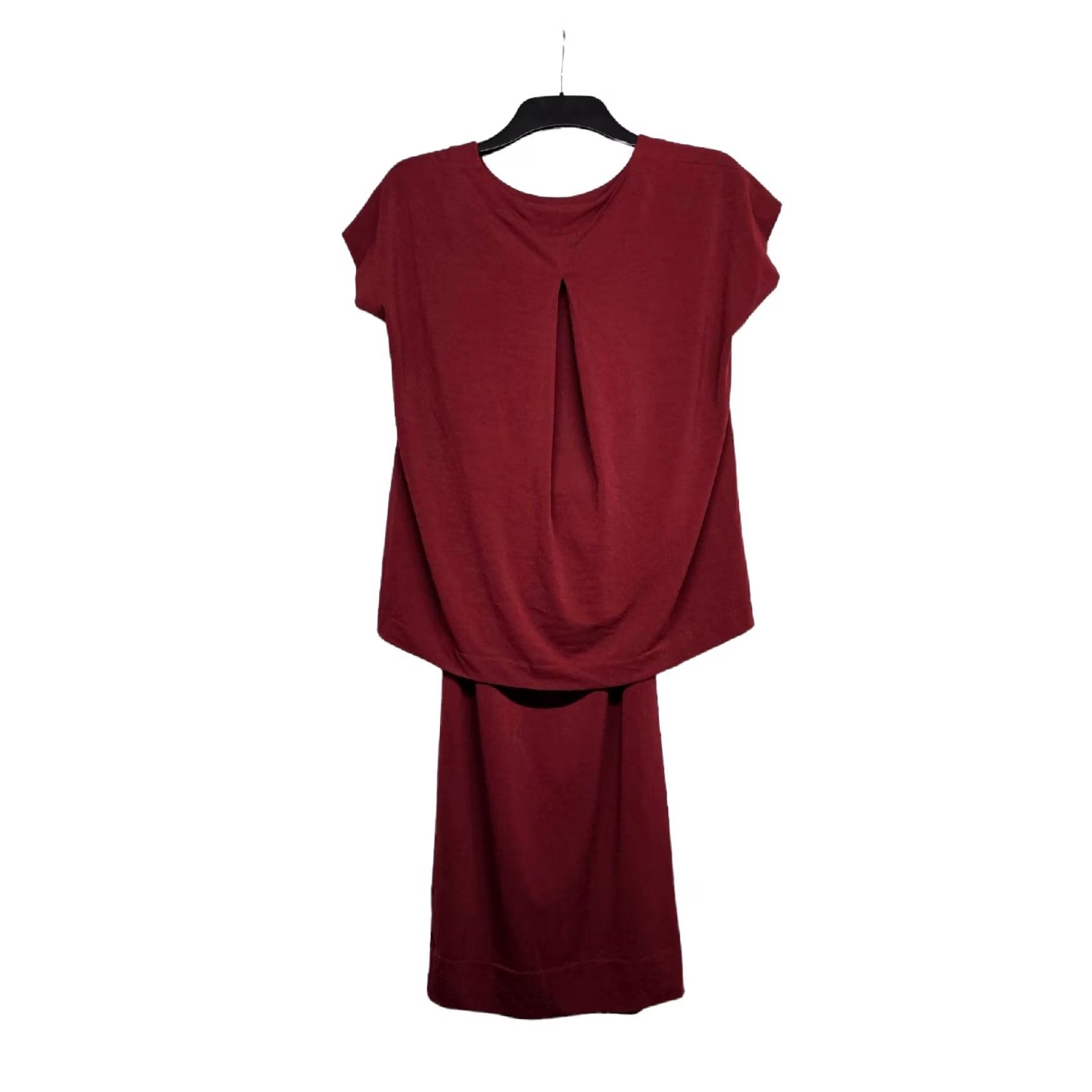 By Malene Birger By Malene Birger Dress Womens Red XS Short Sleeve Midi Fit & Flare Knee Length Size 26" / US 2 / IT 38 - 2 Thumbnail