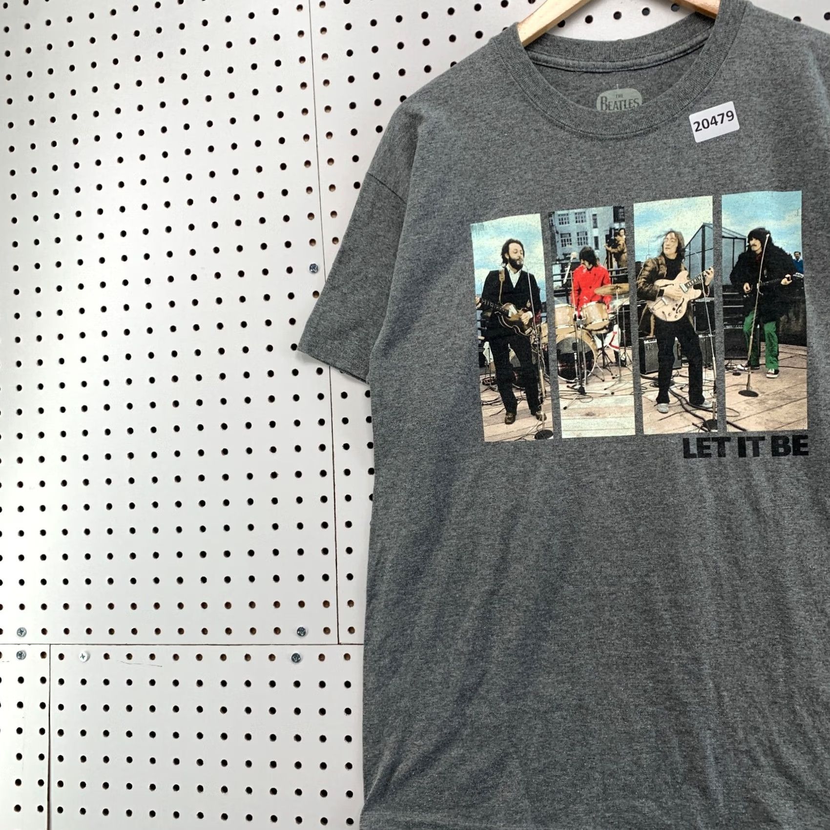 Vintage The Beatles Shirt Gray Let It Be Rock Music Band TEE Adult Large 21x29.5 Size US L / EU 52-54 / 3 - 3 Thumbnail
