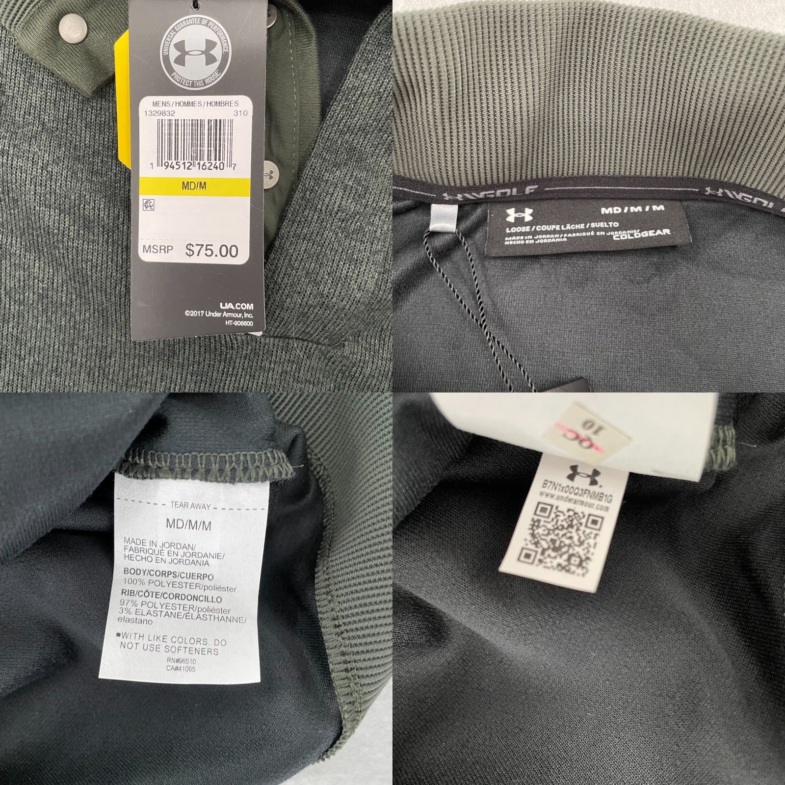 Under Armour Under Armour Sweater Green Pullover Medium Adult Mens NEW Storm Golf Mock Button Long Sleeve Clothing Under Armour Sweater Green Pullover Mens NEW Size US M / EU 48-50 / 2 - 8 Thumbnail