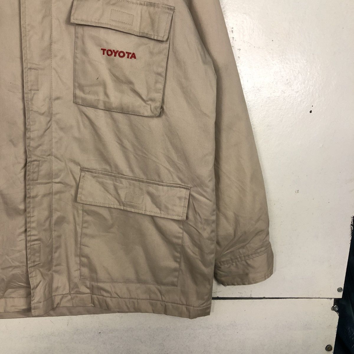 Japanese Brand 📌Vintage Work Jacket Racing Toyota Trd Multi Pocket Size US L / EU 52-54 / 3 - 7 Thumbnail
