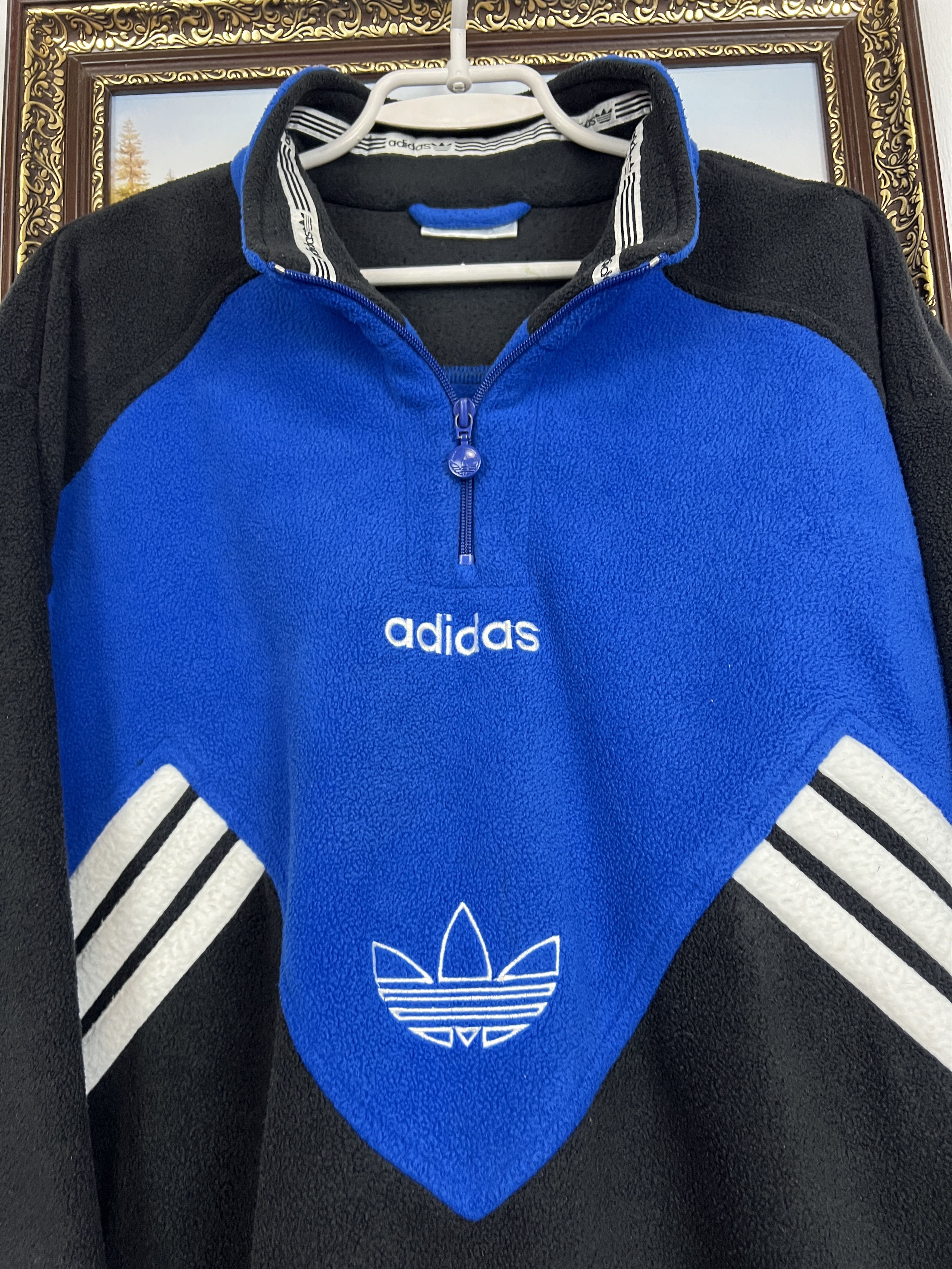 Adidas Vintage 90's Adidas FC Schalke 04 Template Jacket Fleece Size US M / EU 48-50 / 2 - 3 Thumbnail