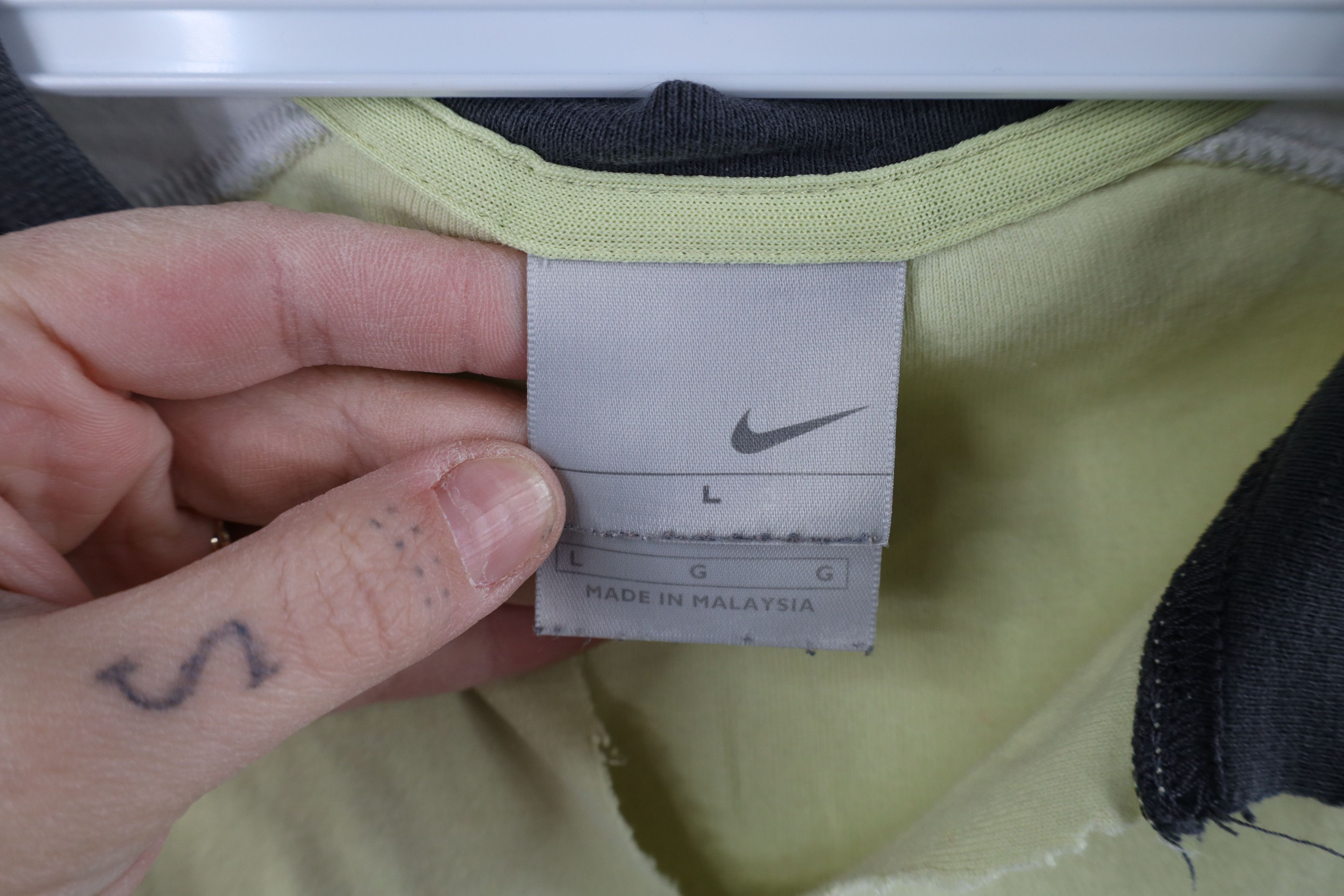 Nike × Vintage Vintage Y2K Nike Travis Scott Big Swoosh Ribbed T-Shirt Size L / US 10 / IT 46 - 7 Thumbnail