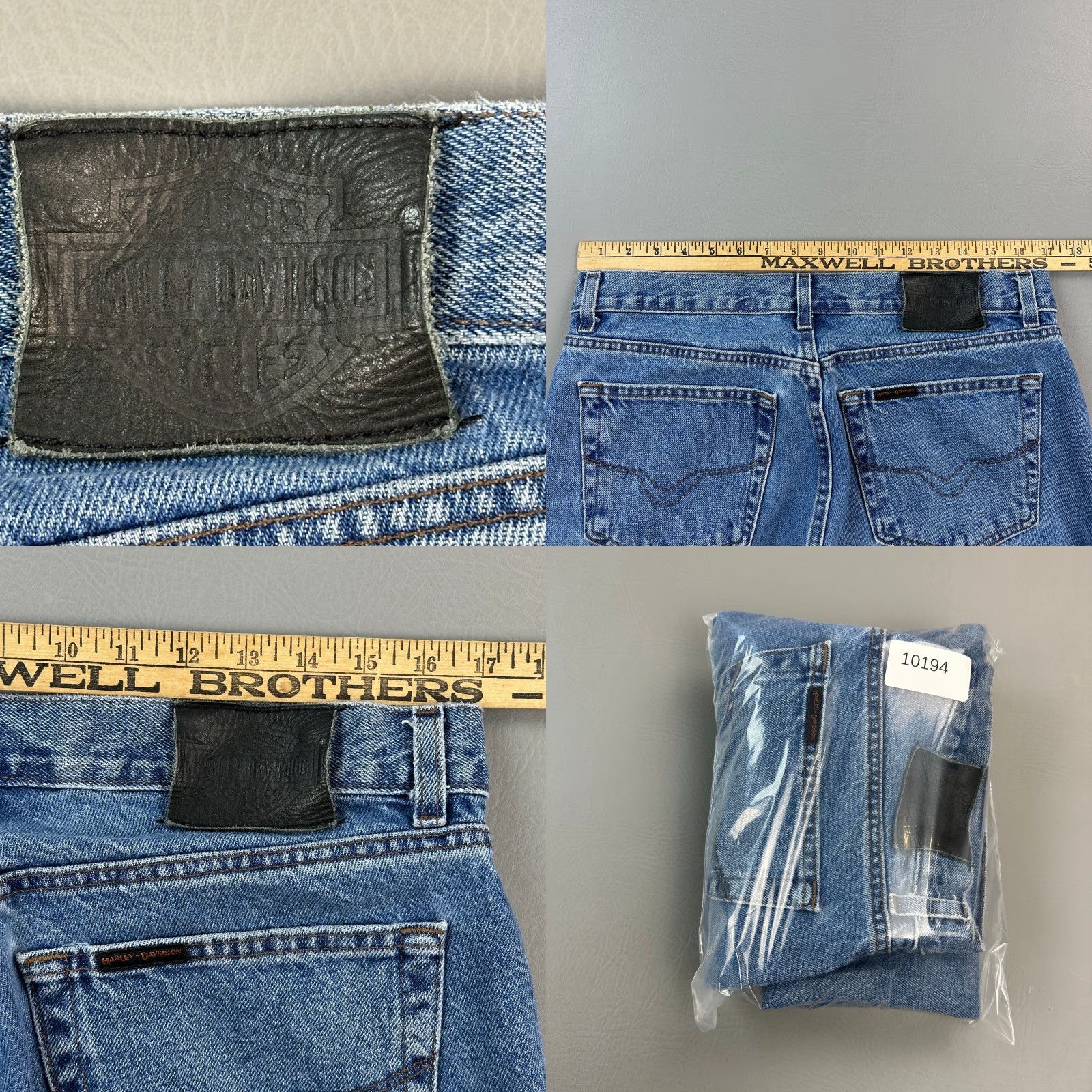 Harley Davidson VINTAGE Harley-Davidson Jeans Mens 34x34 Blue Medium Wash Denim Straight Biker Jeans Mens 34 X 34 Blue Medium Wash Denim Straight Biker Size US 34 / EU 50 - 9 Thumbnail