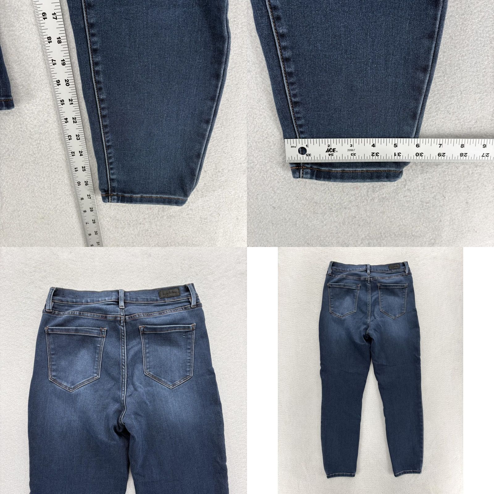 Nicole Miller Nicole Miller Soho High Rise Skinny Jeans Womens 12 Blue Dark Wash Stretch Pants Size 34" / US 12 / IT 48 - 8 Thumbnail