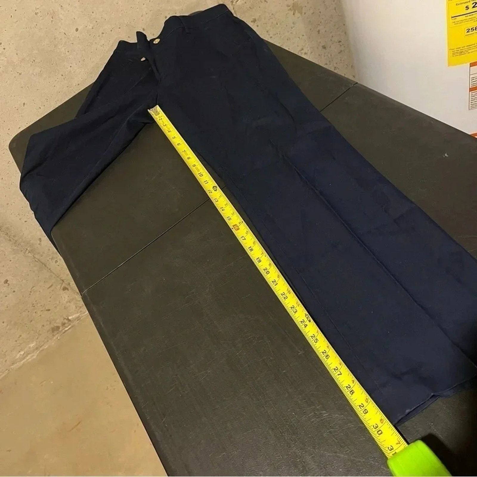 Lauren Ralph Lauren RALPH LAUREN Navy Blue Straight Leg Pants Size 8 Cotton Size 30" / US 8 / IT 44 - 8 Thumbnail