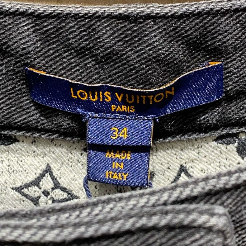 Louis Vuitton Louis Vuitton Black presbyopic full-print jeans Size US 34 / EU 50 - 3 Thumbnail
