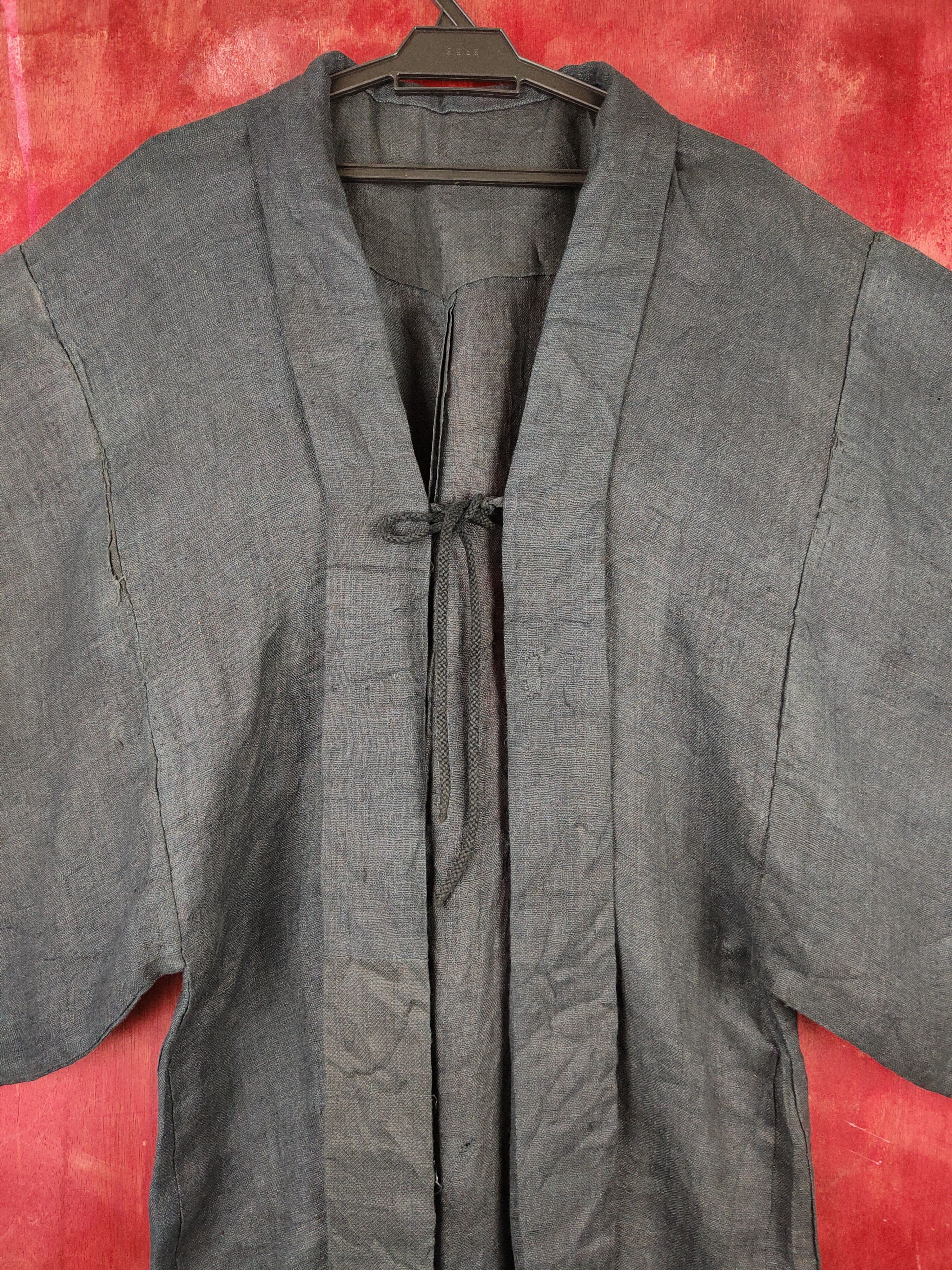 Komono Japan vintage Dark Blue Kimono #S1365 Size US L / EU 52-54 / 3 - 2 Thumbnail