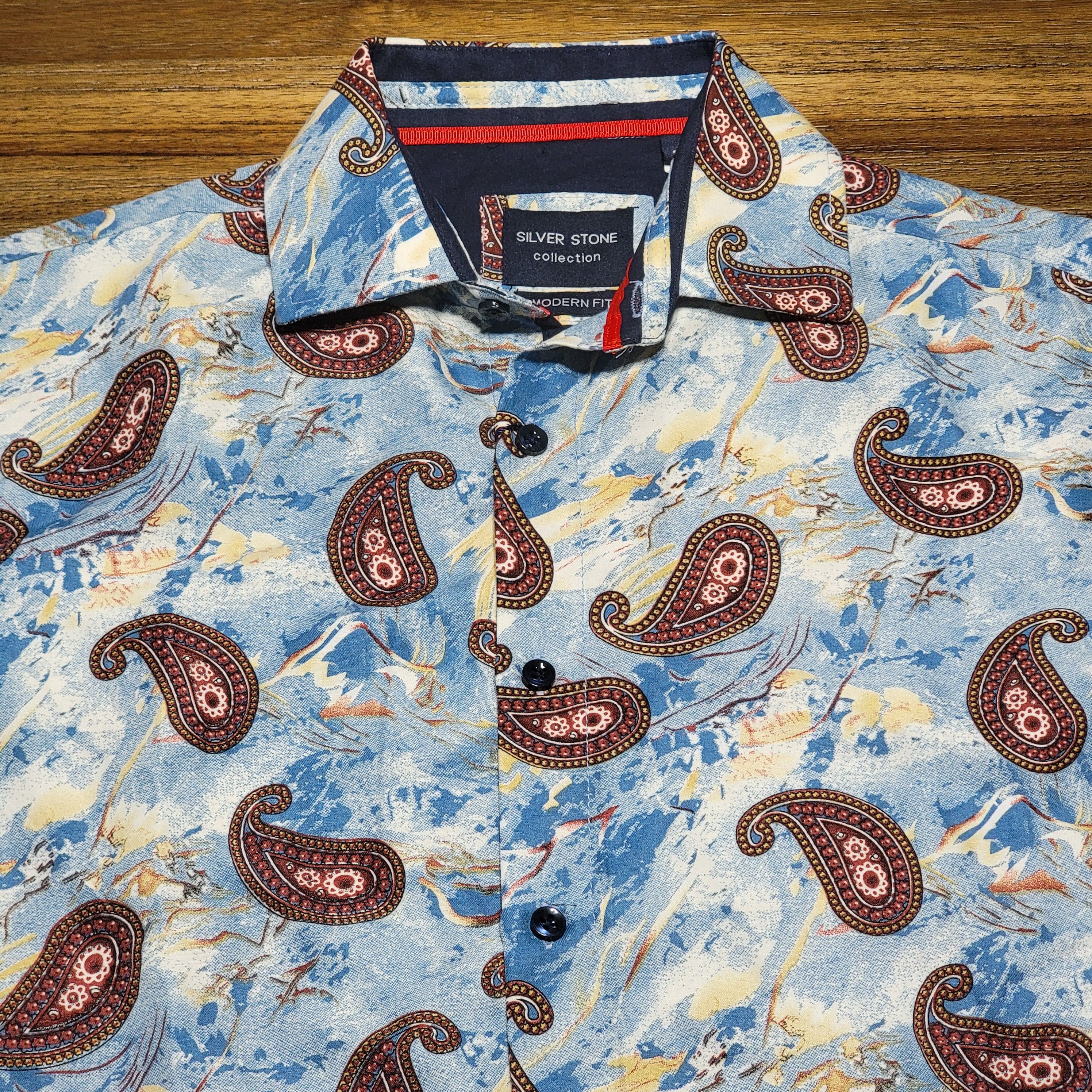 The Silver Stone Silver Stone Collection LS Lg Paisley Shirt - Size Small NWT Size US S / EU 44-46 / 1 - 2 Thumbnail