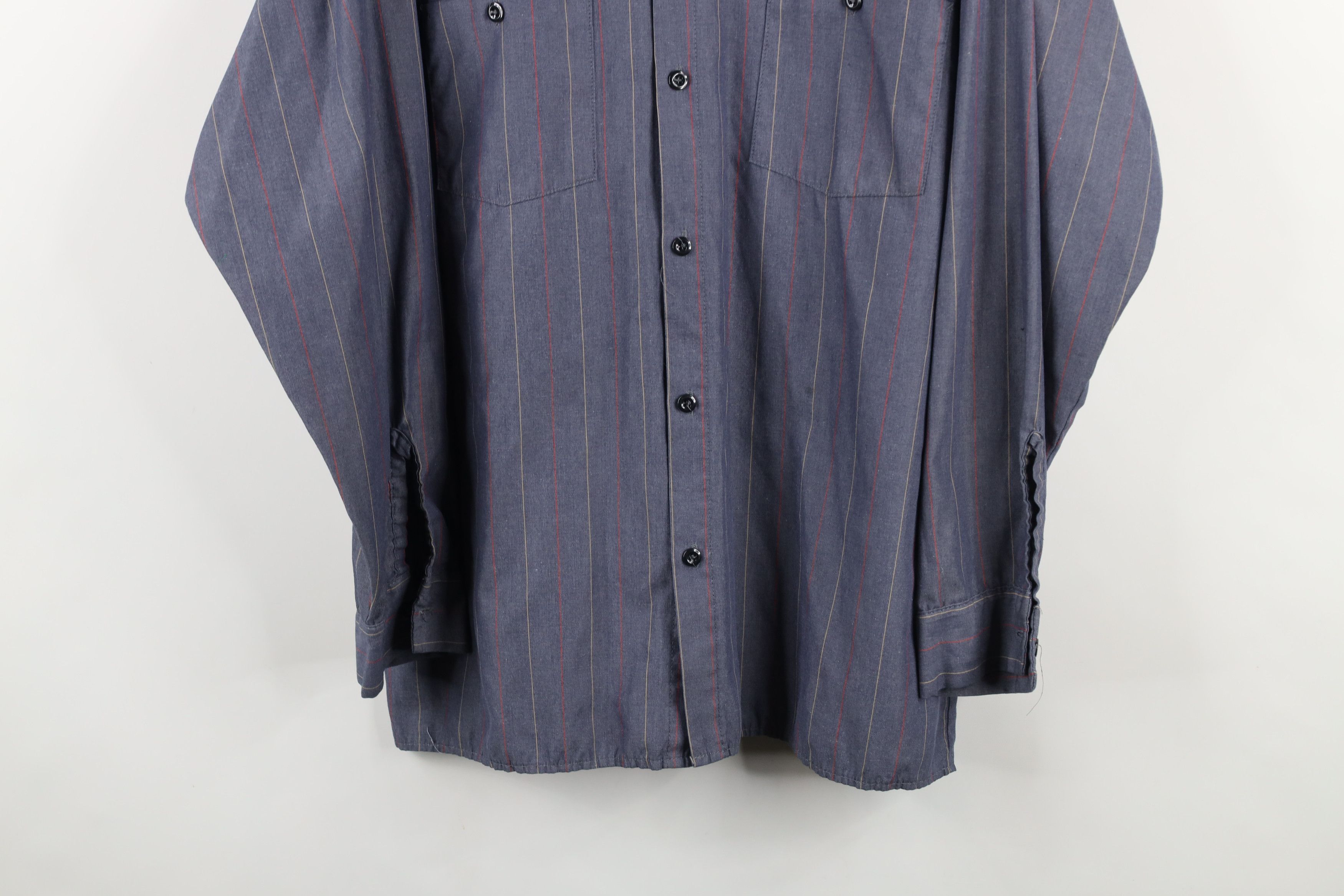 Vintage Vintage 90s Streetwear Workwear Mechanic Button Shirt Size US L / EU 52-54 / 3 - 3 Thumbnail