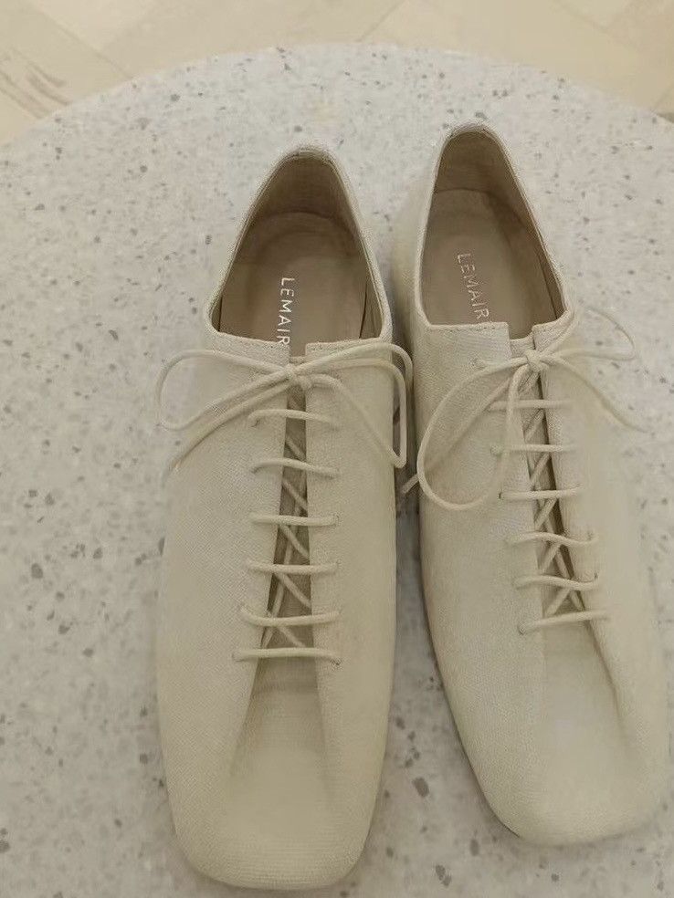 Lemaire Lemaire SOURIS CLASSIC DERBIES DIRTY WHITE EU42 US 9 Size US 9 / EU 42 - 1 Thumbnail