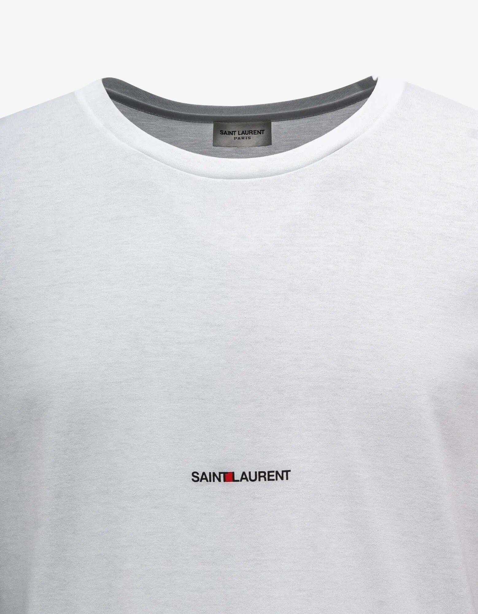 Saint Laurent Paris Saint Laurent White Rive Gauche Logo T-Shirt Size US XXL / EU 58 / 5 - 4 Thumbnail