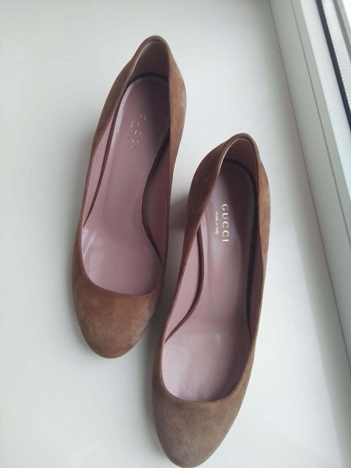 Gucci Gucci Leather Suede Heels Mules Size US 7 / IT 37 - 6 Thumbnail