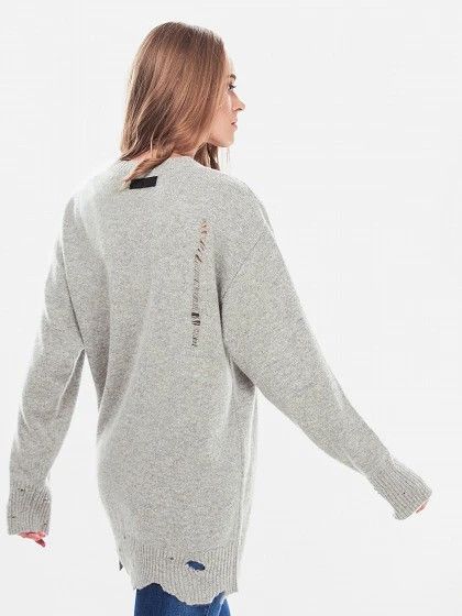 Diesel 🇮🇹 Diesel Distressed Alpaca Wool Knit Sweater Made in Italy Size L / US 10 / IT 46 - 4 Thumbnail