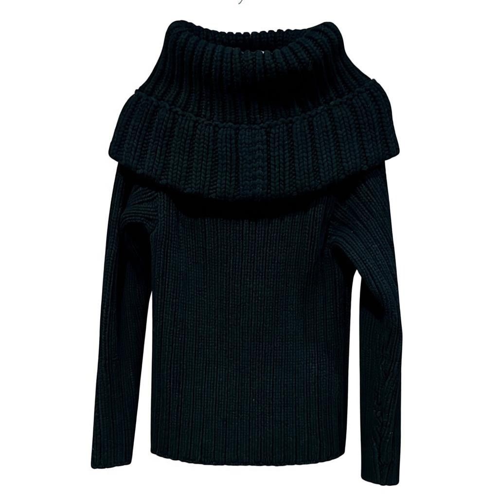 Alexander McQueen Alexander McQueen Black Cowl Neck Sweater Size XL NWT Size XL / US 12-14 / IT 48-50 - 6 Thumbnail