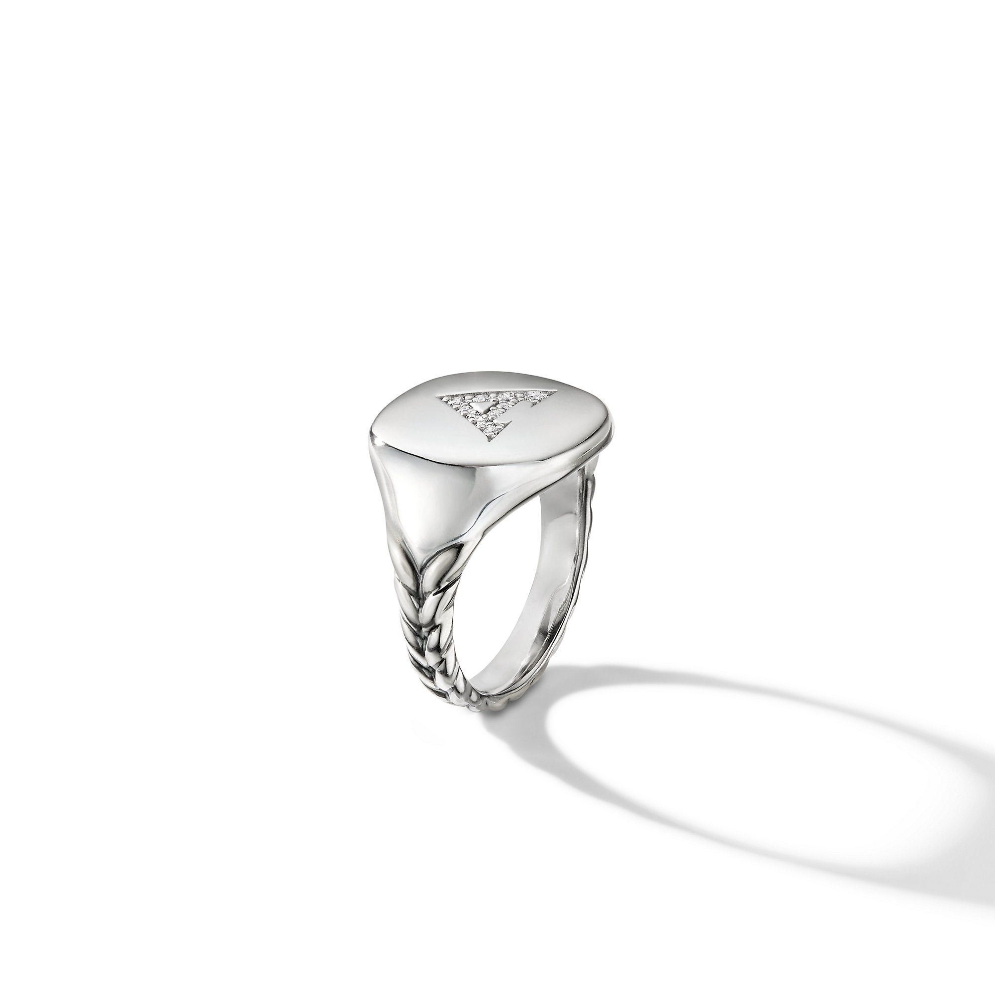 David Yurman o1w1db10526 R16100D Size:7/Initial Pinky Ring in Silver Size ONE SIZE - 3 Thumbnail