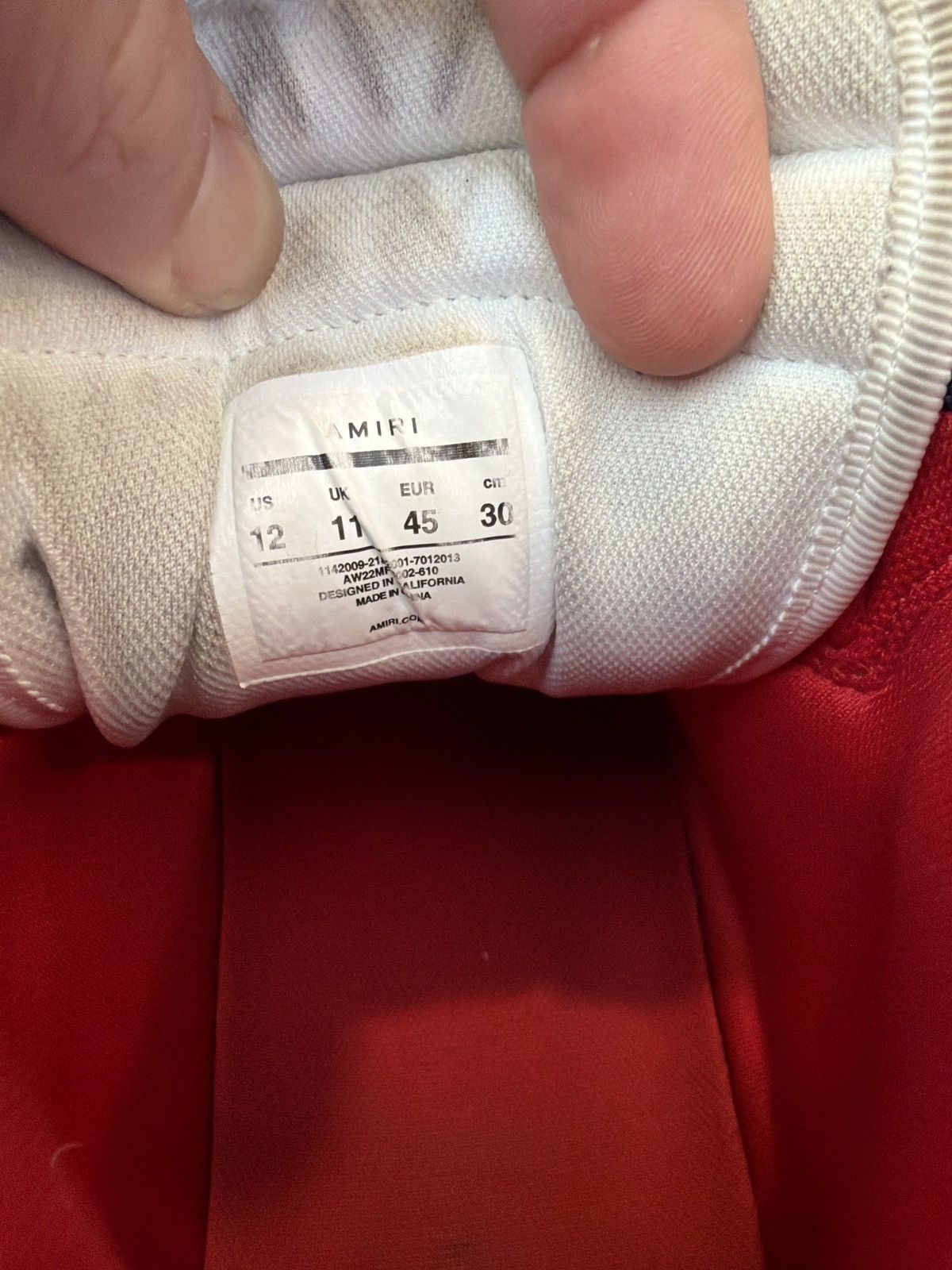 Amiri AMIRI SKEL-TOP HIGH RED bones Size US 12 / EU 45 - 8 Thumbnail