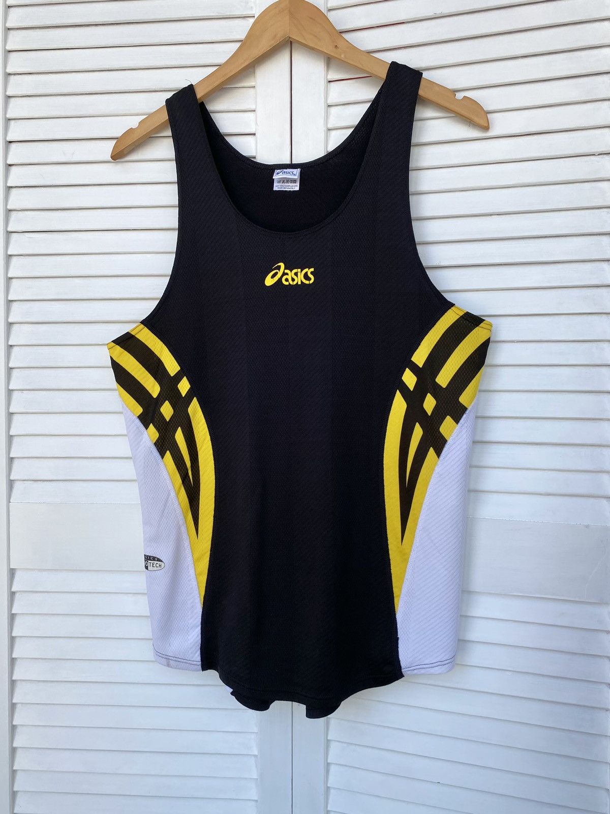 Asics × Onitsuka Tiger × Vintage Vintage Asics Duo Tech Tiger Tank Top Yellow Size US M / EU 48-50 / 2 - 11 Thumbnail