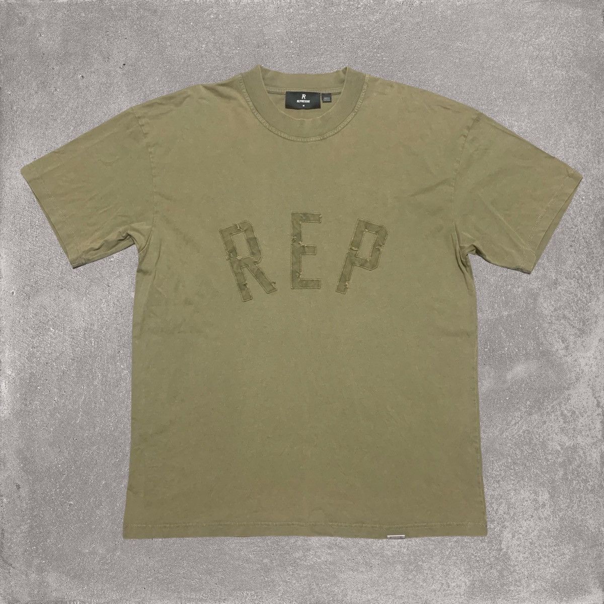 Represent Clo. Represent Medium Applique Fawn Khaki Green Tee Size US M / EU 48-50 / 2 - 1 Thumbnail