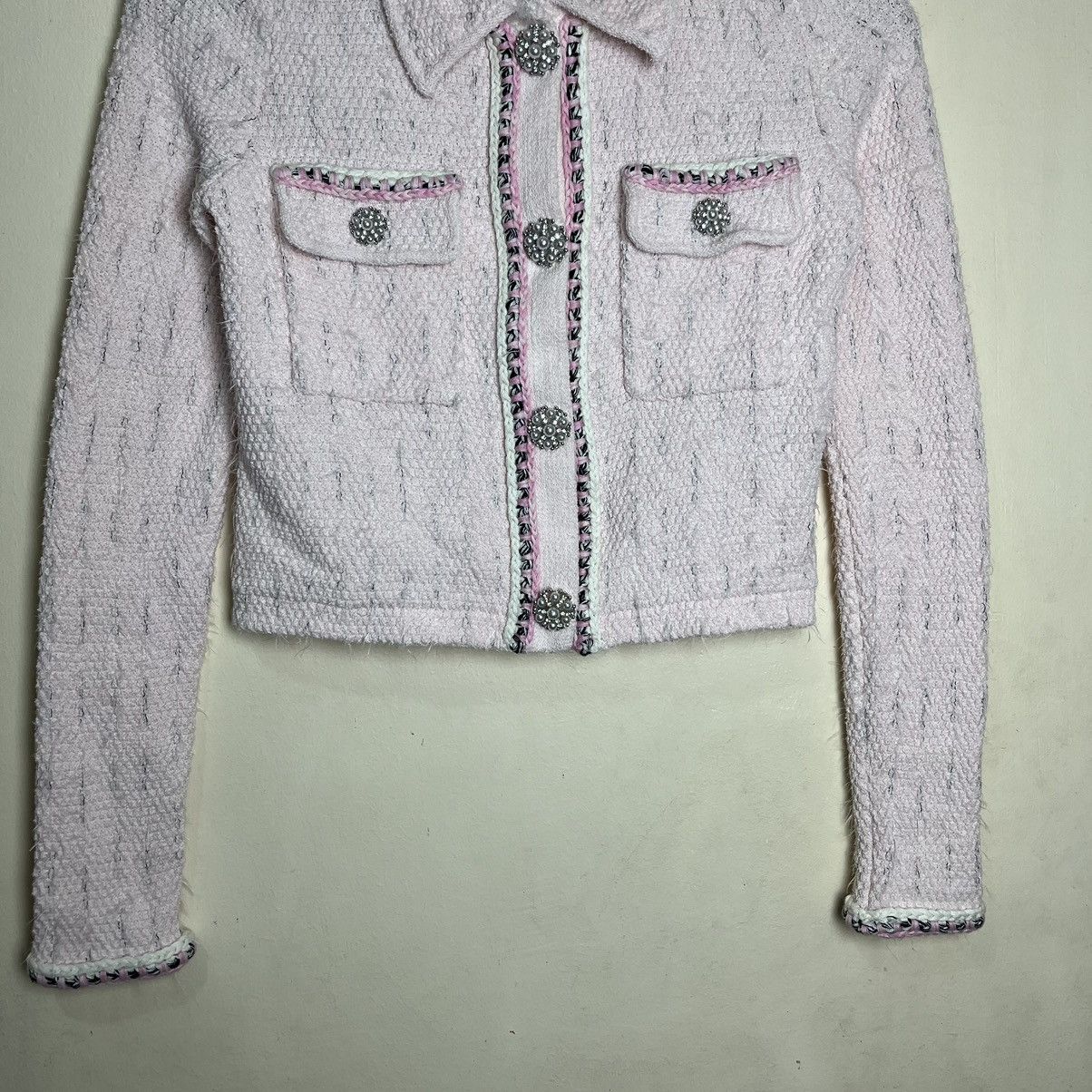 Self-Portrait Self-Portrait Melange Knit Tweed Cardigan Size S / US 4 / IT 40 - 3 Thumbnail
