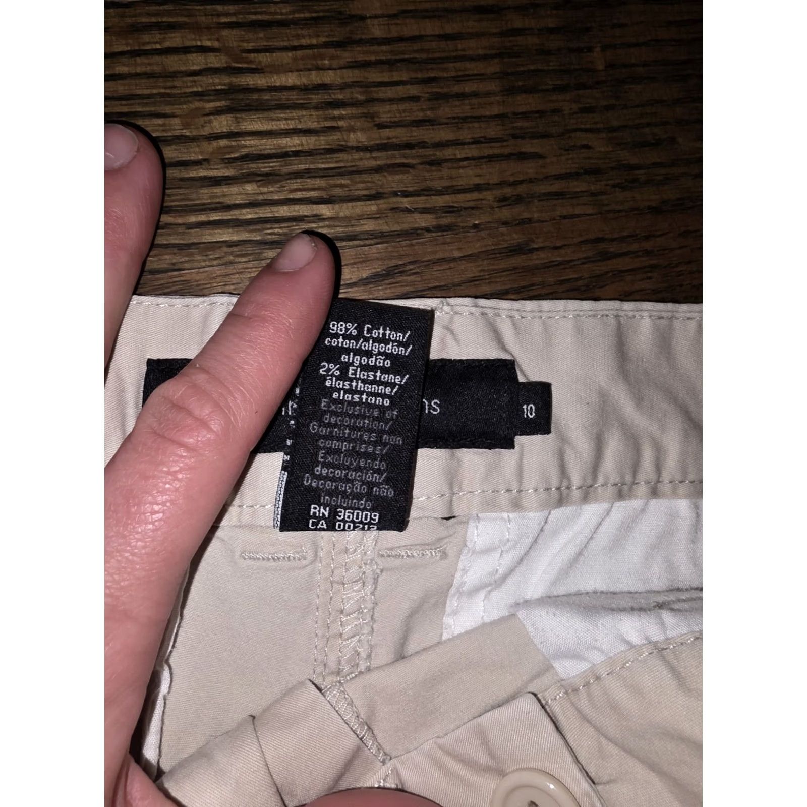 Calvin Klein CALVIN KLEIN White Stretch Cotton 3.5" Casual Summer Shorts Size 10 Women Woven Chino Linen Summer Casual Mens Womens Size 32" / US 10 / IT 46 - 6 Thumbnail