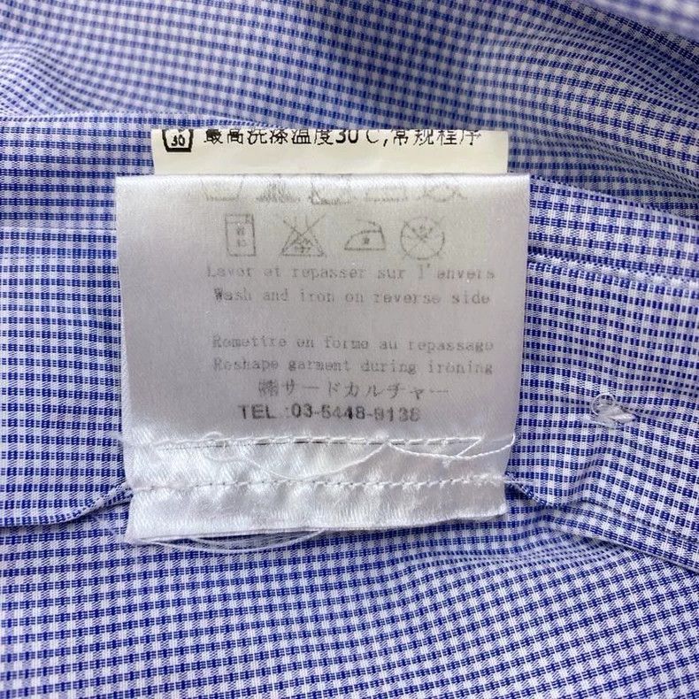 Givenchy Givenchy Size40 Men's Blue Plaid Shirt, Size 40 Size US M / EU 48-50 / 2 - 7 Thumbnail