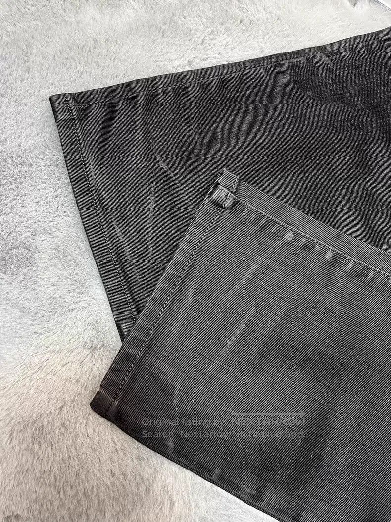 Saint Laurent Paris Saint Laurent Paris Black Flocked Rubber Brushed Straight Size US 29 - 7 Thumbnail
