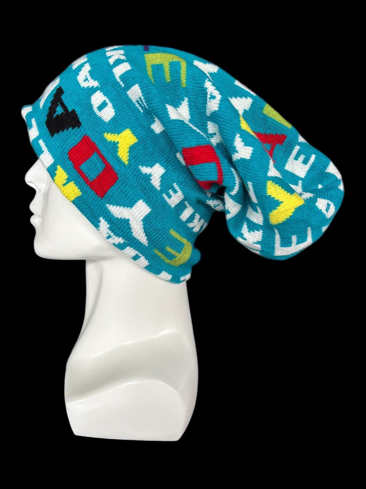 Japanese Brand × Kapital × Vintage Oakley Full Print Long Beanie Hats Rare ☠️☠️ Size ONE SIZE - 1 Thumbnail