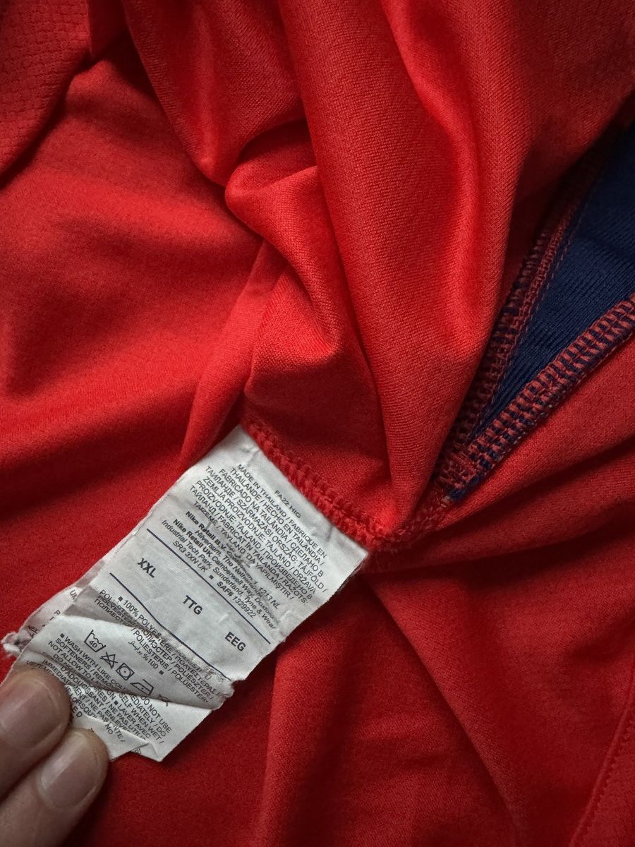 Nike × Vintage Nike Authentic England National Team 2022 Red Soccer Jersey Size US XXL / EU 58 / 5 - 7 Thumbnail