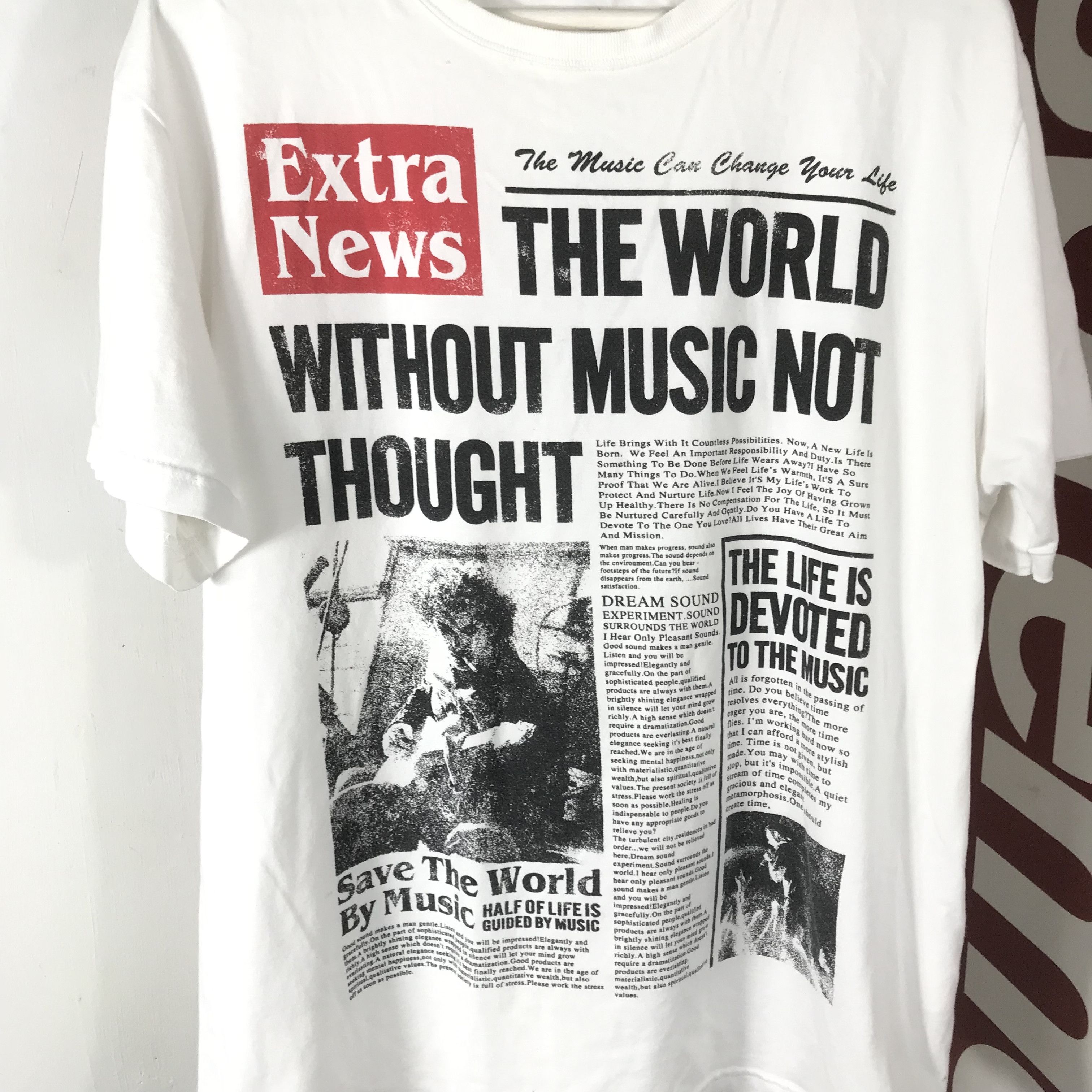 Vintage 90s Jethro NME record band Tull Newspaper All Over Print Tee Size US L / EU 52-54 / 3 - 3 Thumbnail
