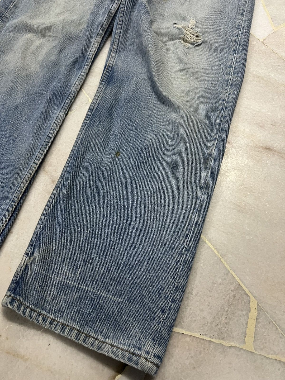 Levi's 💥90’s💥Vintage Levis 501XX Stone Wash Distress Jean USA Size US 35 - 5 Thumbnail