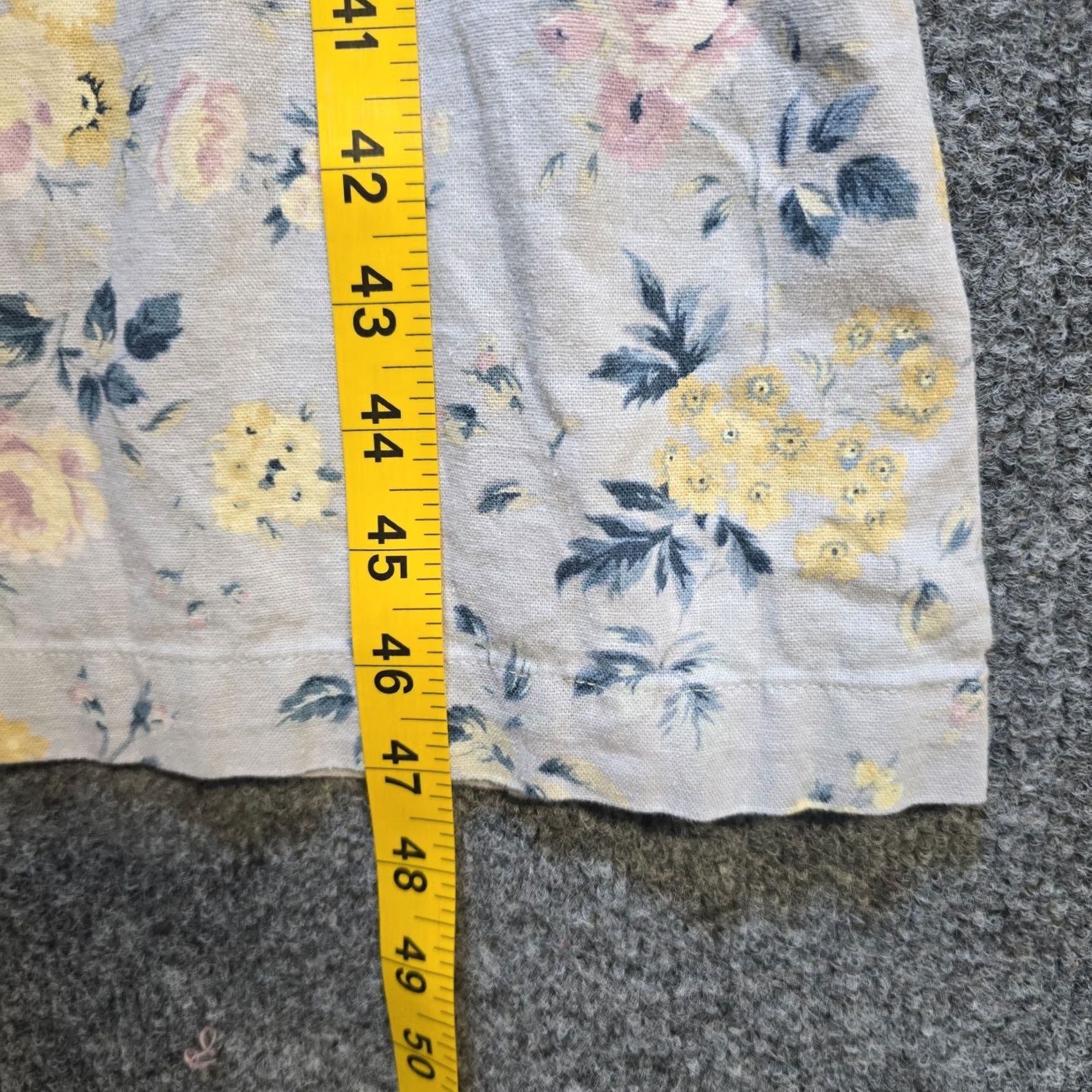 Vintage TY Original Wear Dress Womens 12 Gray Floral Linen Midi Sleeveless Round Neck Sheath Cottage Prairie Casual Party/Cocktail Business Weeks? Size XL / US 12-14 / IT 48-50 - 5 Thumbnail