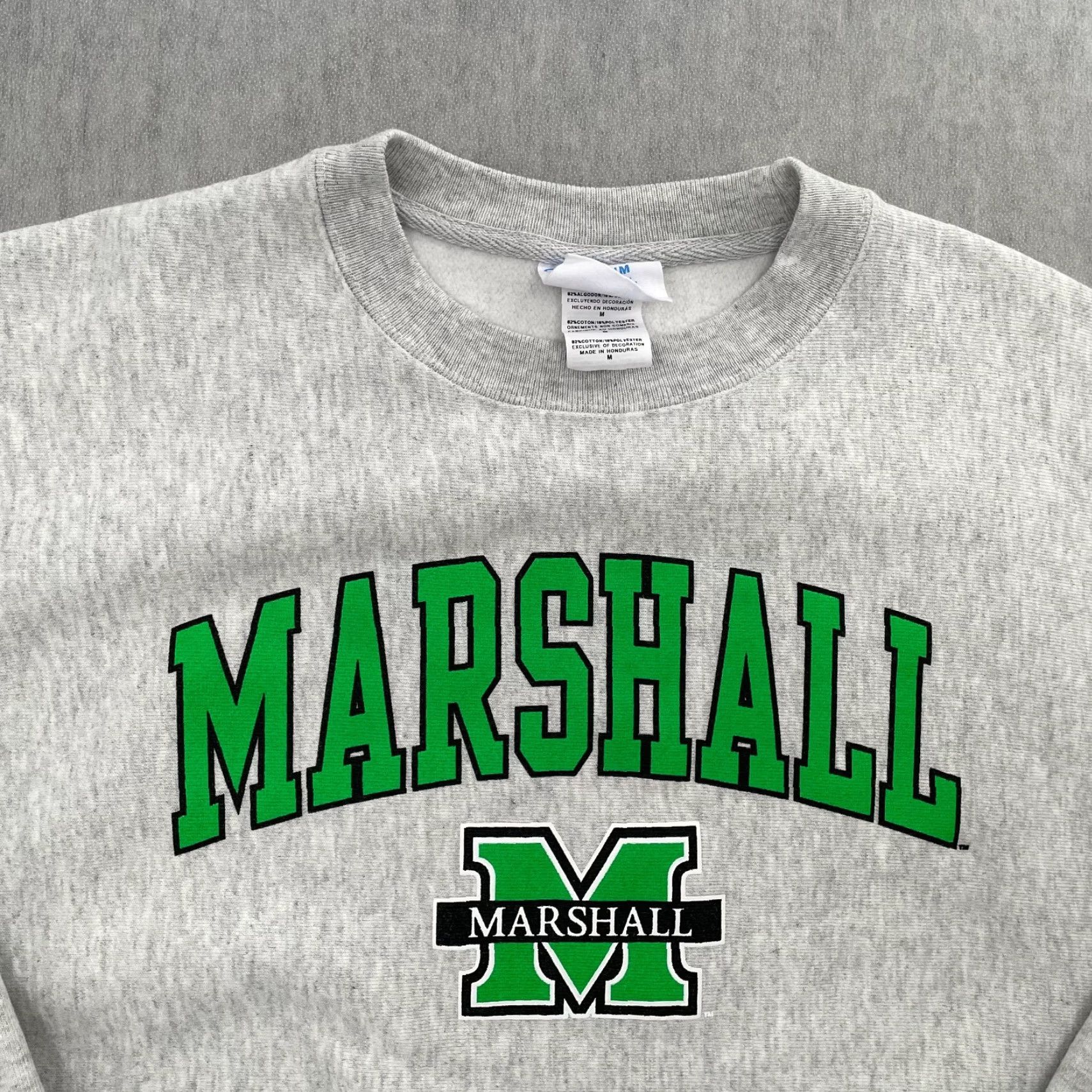 Champion VINTAGE Champion Reverse Weave Sweatshirt Adult Medium Gray Crew Neck Long Sleeve Pullover Logo College University Thundering Herd Marshall Mens Y2K Size US M / EU 48-50 / 2 - 3 Thumbnail