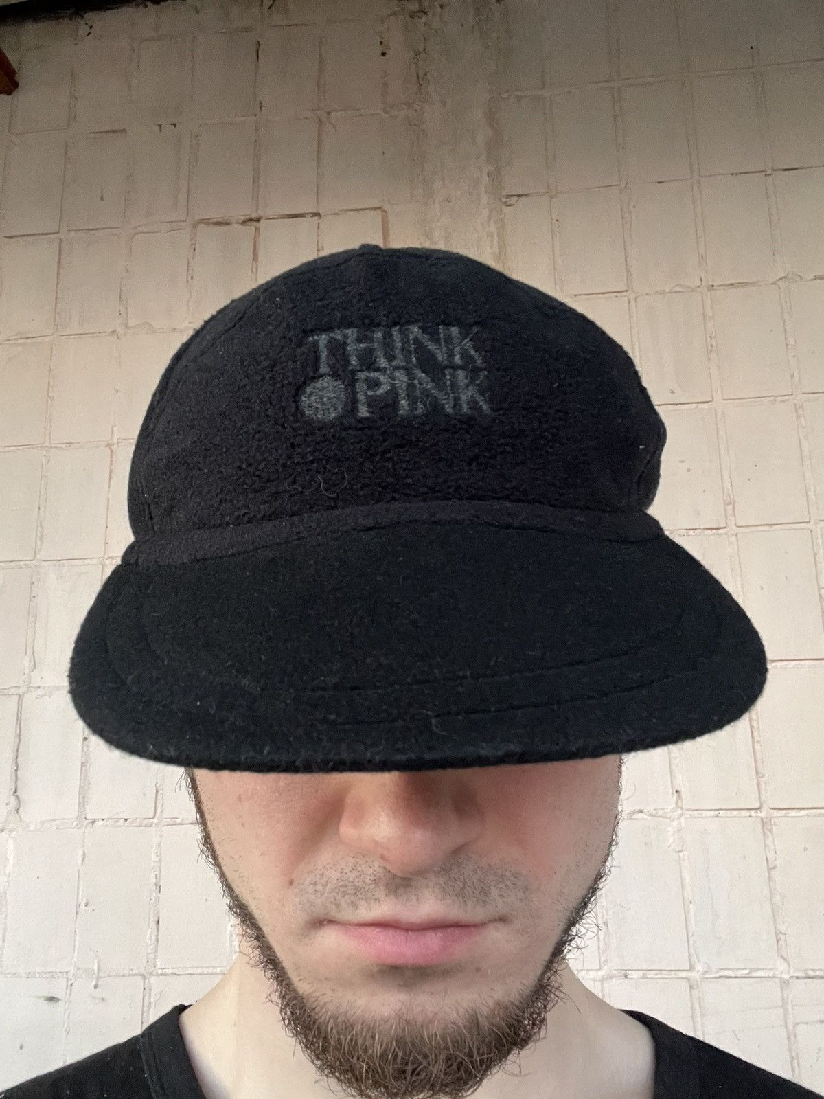 Hat Club Vintage Fleese Cap Think Pink Hat Streetwear Y2K Size ONE SIZE - 22 Thumbnail