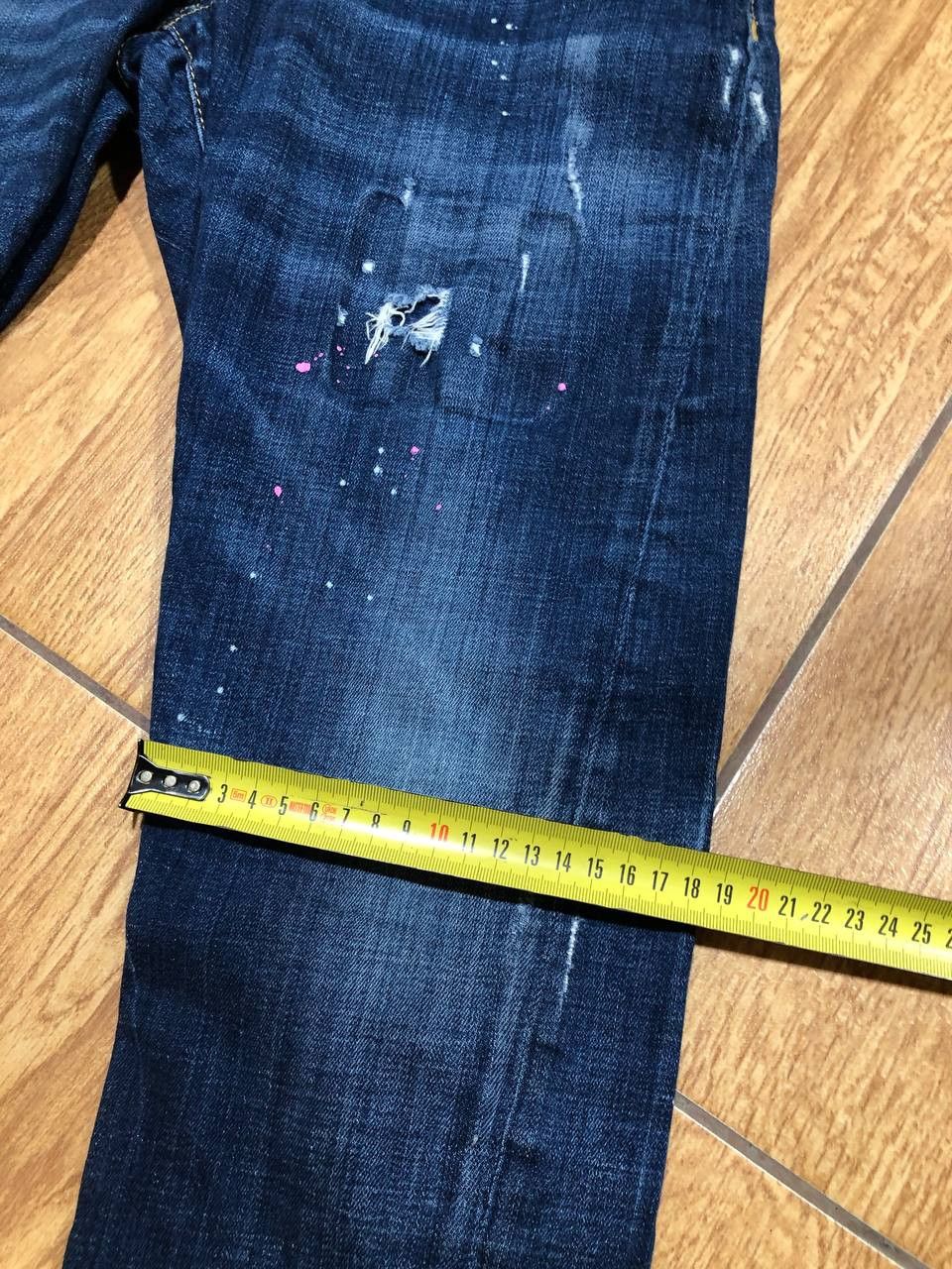 Dsquared2 DSQUARED2 Wash Denim Distressed Straight Jeans Size US 32 / EU 48 - 19 Thumbnail