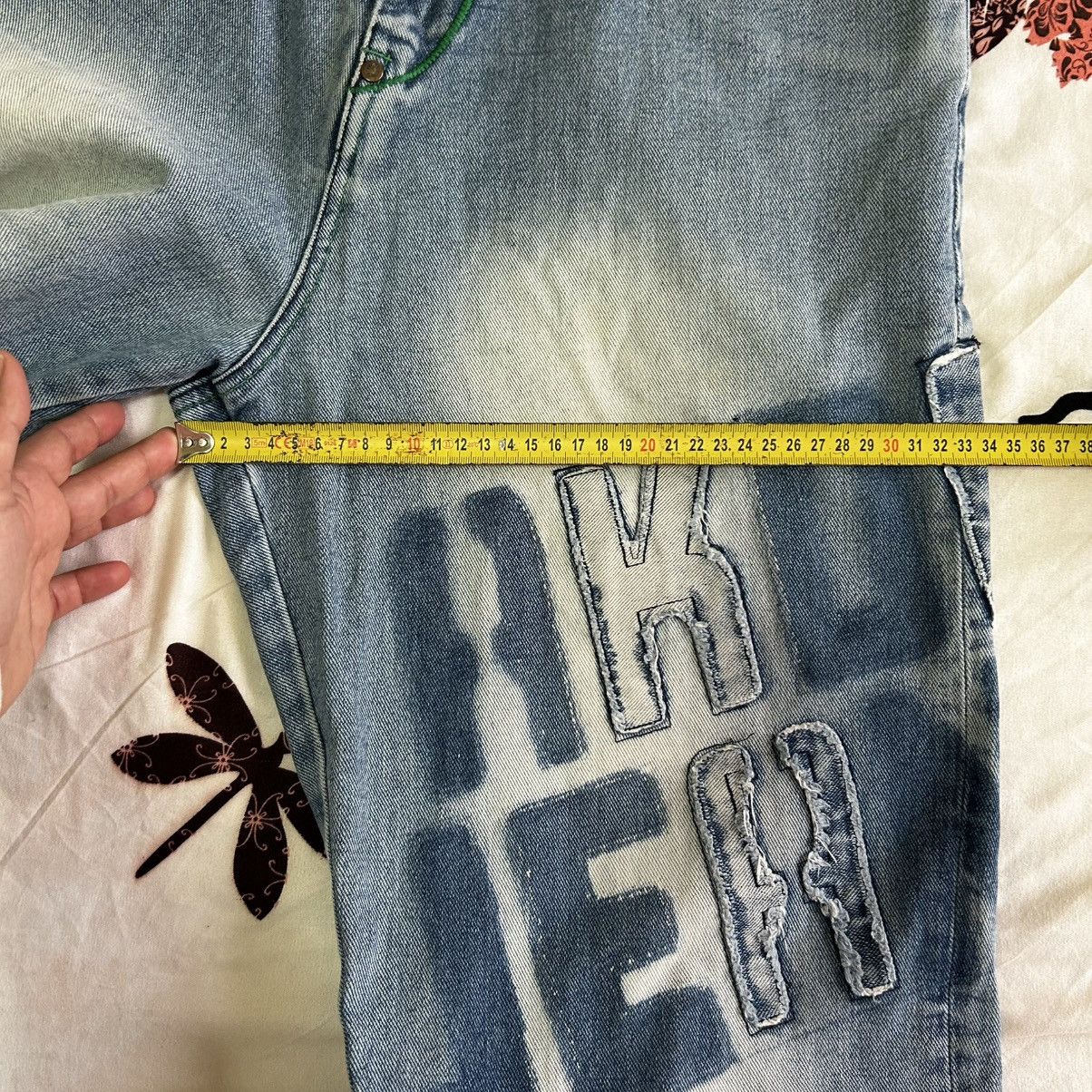 Akademiks Genuine Vintage Y2K Akademics Sick Baggy Jeans 👖 Size US 30 / EU 46 - 16 Thumbnail