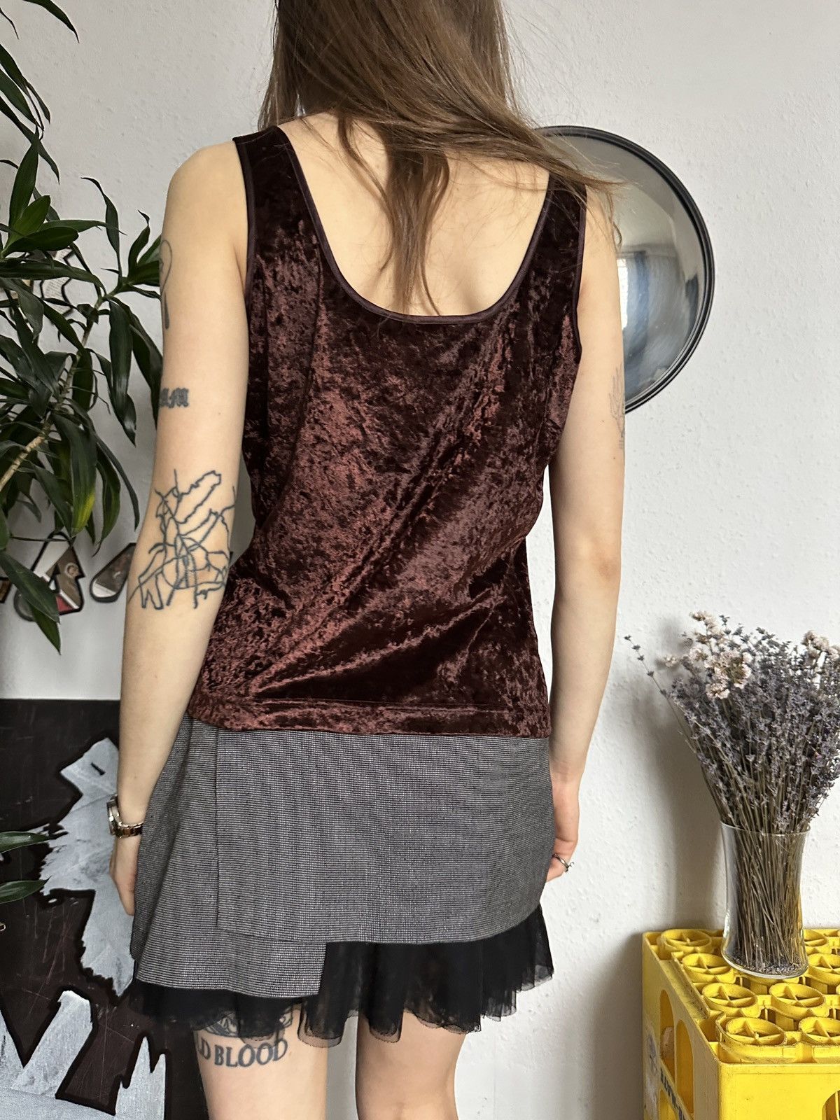 Victoria's Secret × Vintage Vintage Victoria Secret Velvet Crop Top y2k Size L / US 10 / IT 46 - 5 Thumbnail