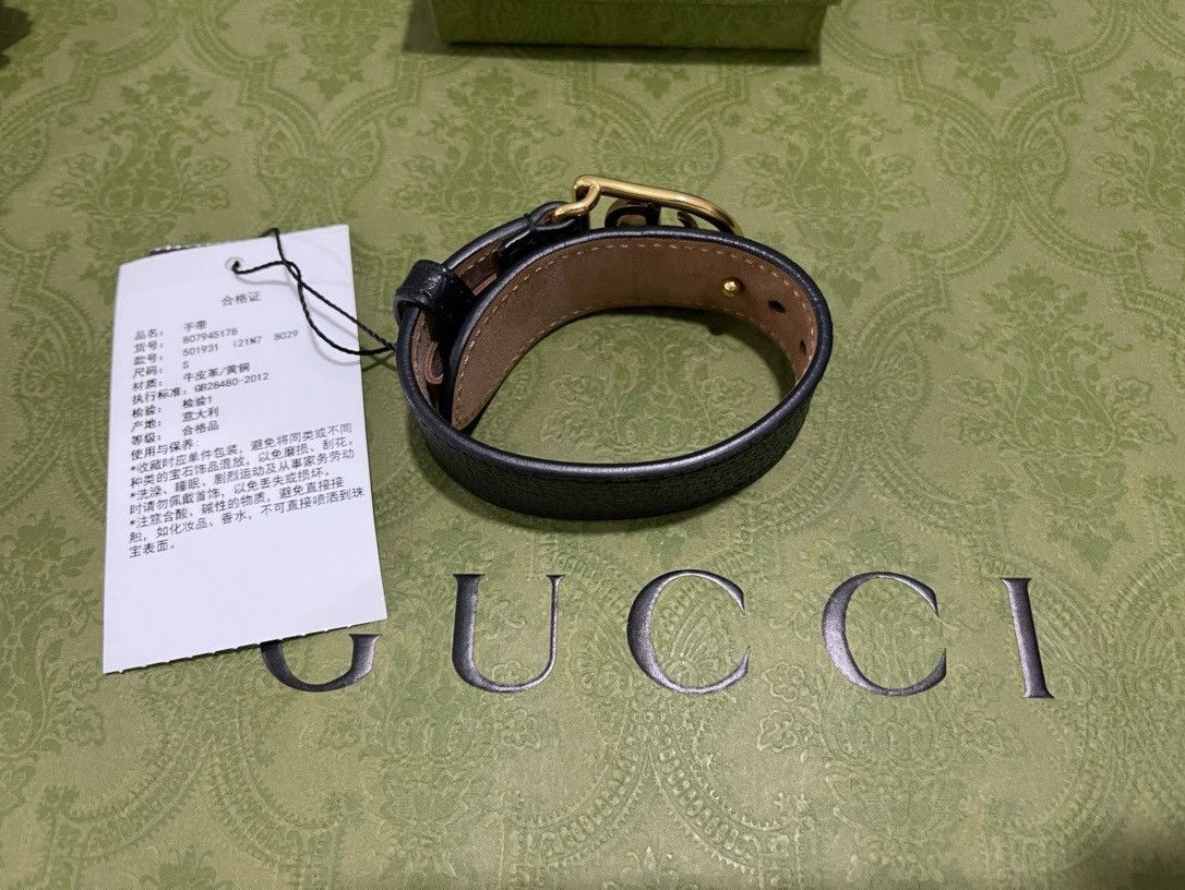 Gucci Gucci leather framed GG bracelet Size ONE SIZE - 5 Thumbnail