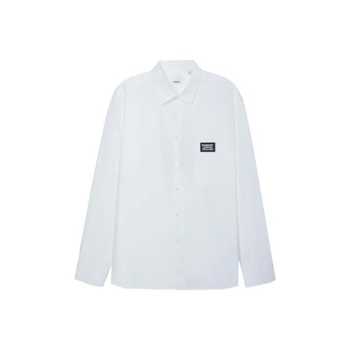 Burberry Burberry Burberry Logo Detail Stretch Cotton Shirt-2507 Size US S / EU 44-46 / 1 - 1 Thumbnail