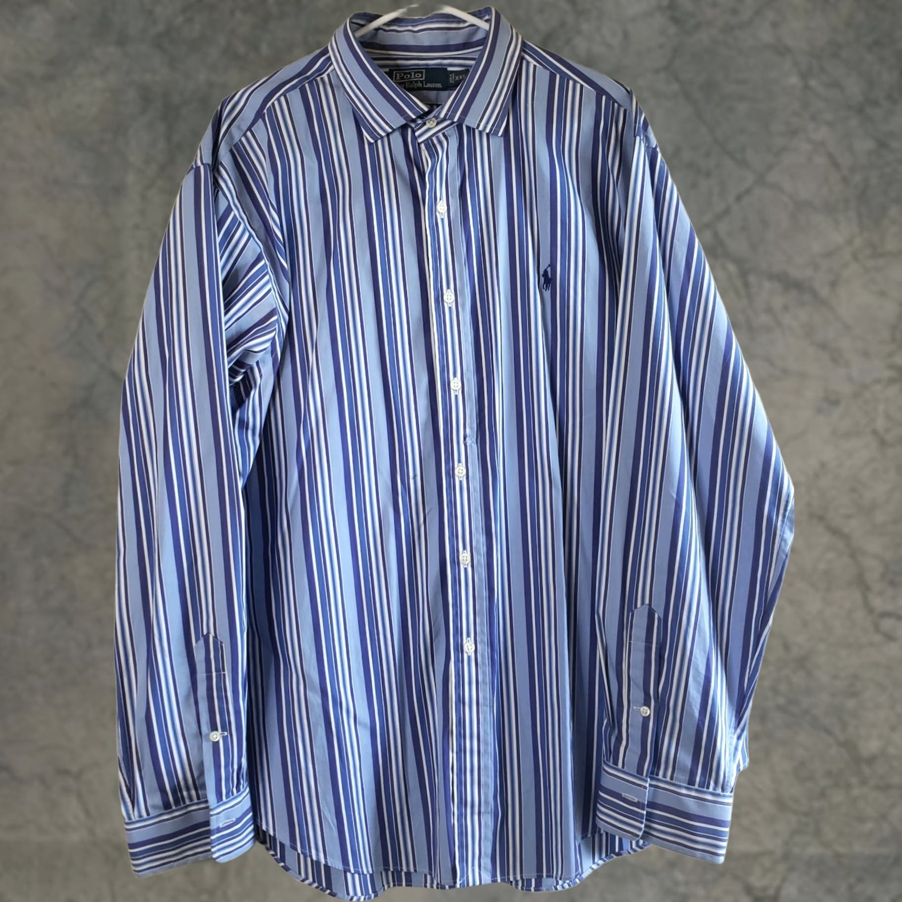 Polo Ralph Lauren Polo Ralph Lauren Button-Up Shirt Purple Striped Long Sleeve Pony XXL Men’s Button-Up Shirt Regular Fit Size US XXL / EU 58 / 5 - 1 Thumbnail