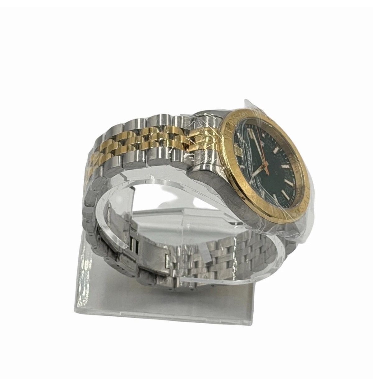 Versace Women's Versace One Size Gold & Silver Green Dial Watch Size ONE SIZE - 5 Thumbnail