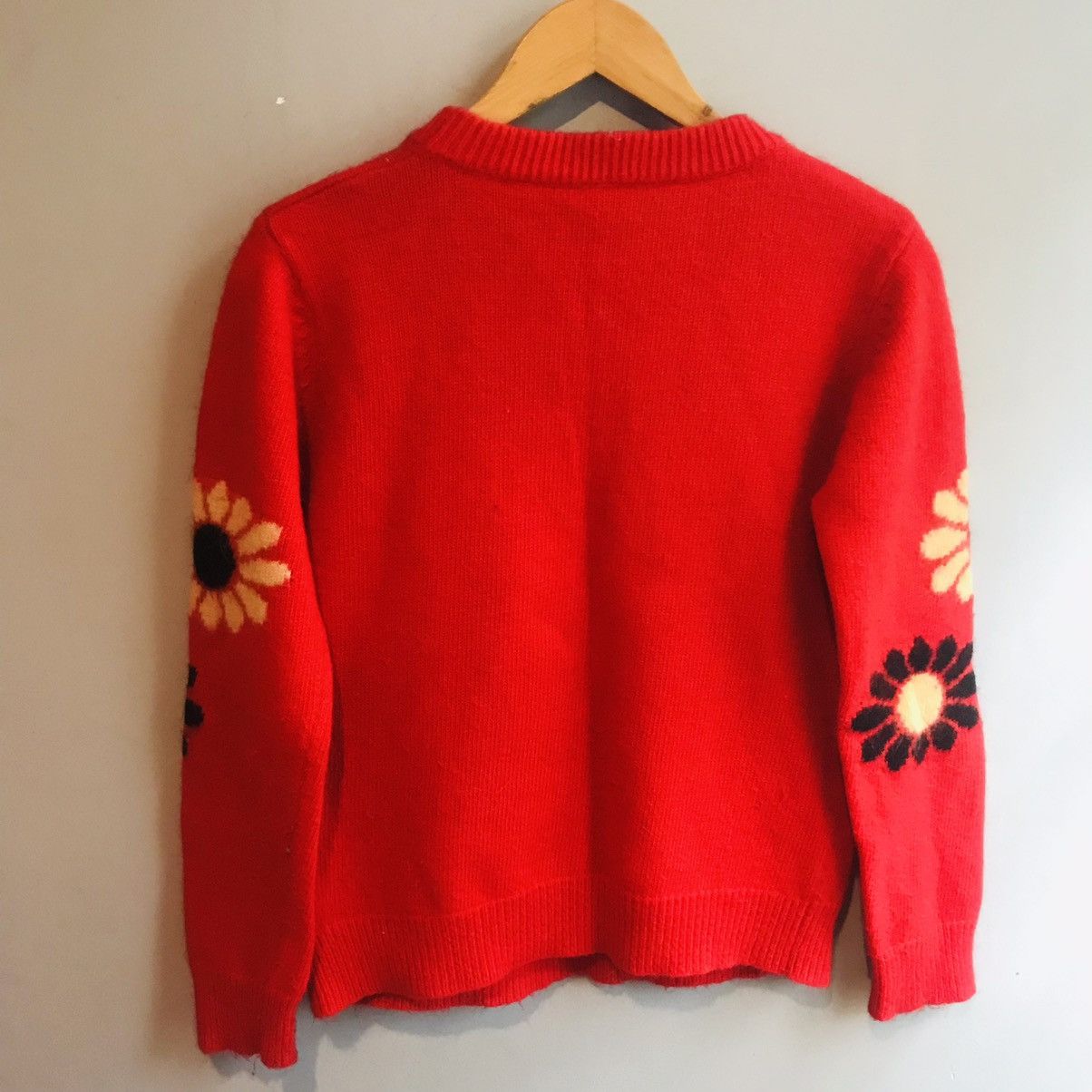 Vintage Japanese Fuzzy Flower Knitted Sweater Size M / US 6-8 / IT 42-44 - 6 Thumbnail