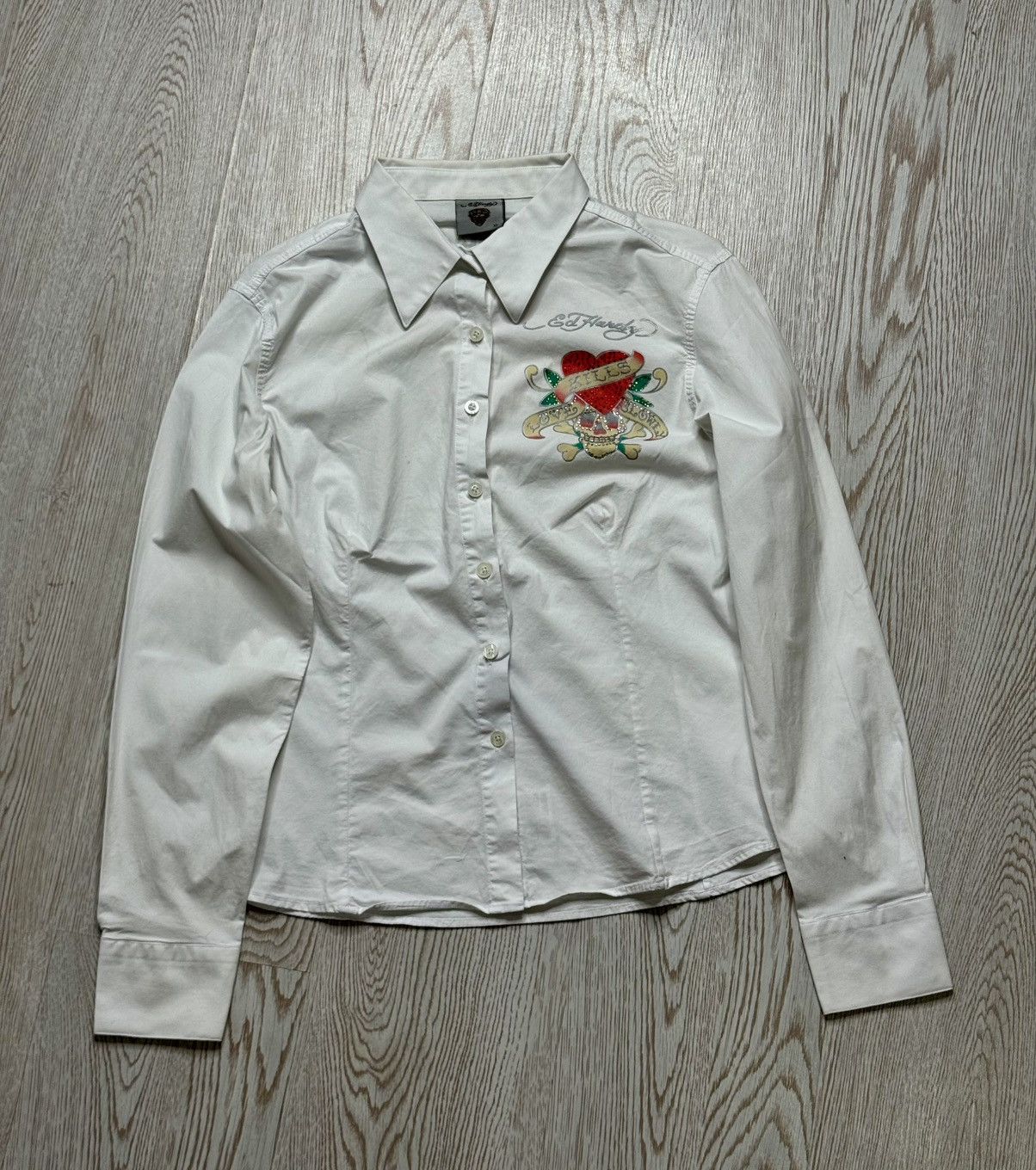 Ed Hardy Ed Hardy Big Logo White Womens shirt size XL Size XL / US 12-14 / IT 48-50 - 2 Thumbnail