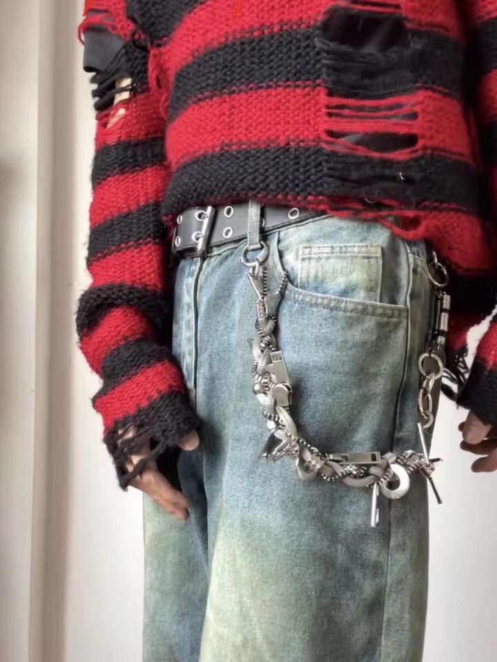 Jewelry Punk Heavy Metal Y2k Gothic Key Chain Pants Size ONE SIZE - 1 Thumbnail