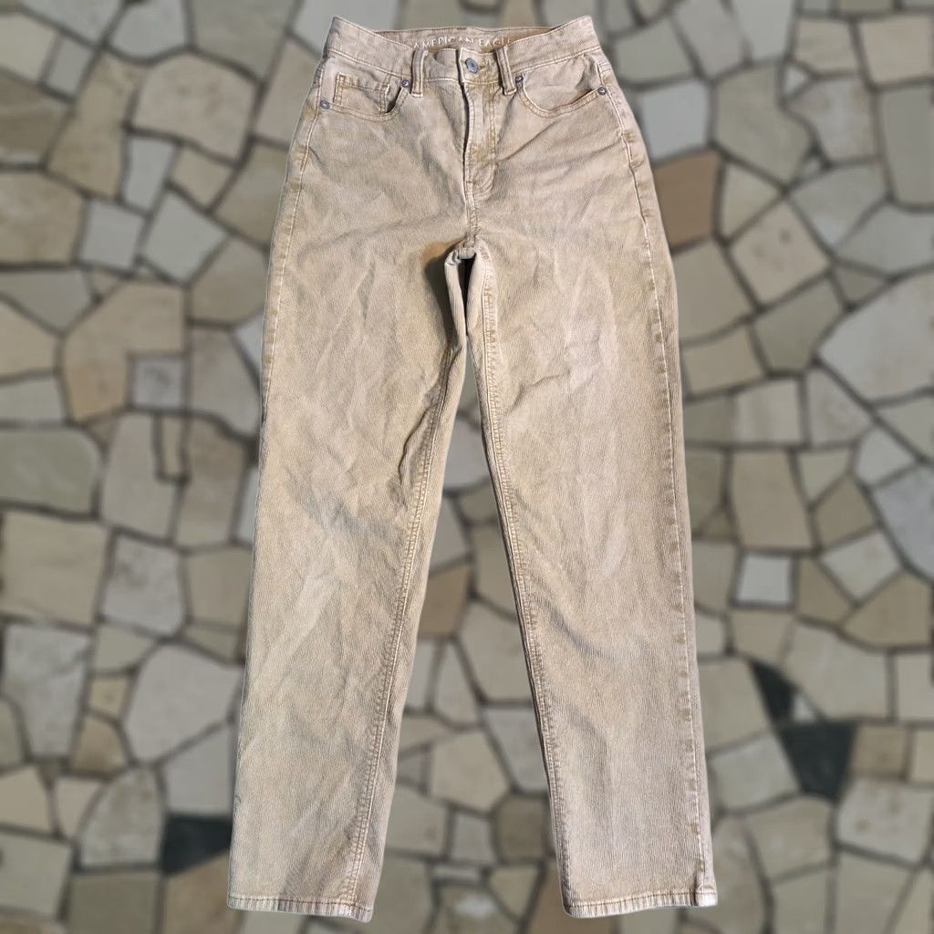American Eagle Outfitters VINTAGE American Eagle Corduroy Pants Womens 00 Straight Jeans Tan 27.5 in Inseam 24 in Waist 00-27.5 5-Pocket Modern Retro Outdoor Womens Size 24" / US 00 / IT 34 - 1 Thumbnail