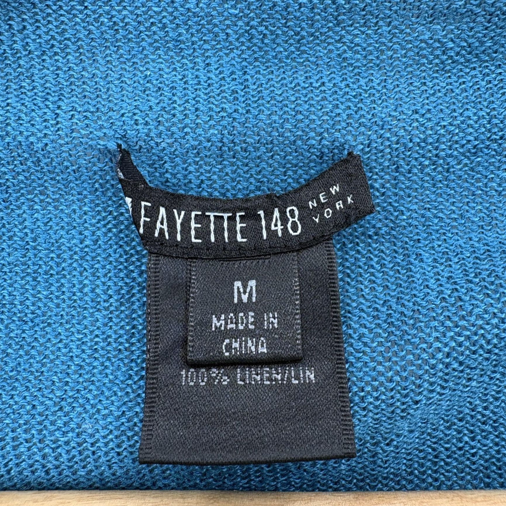 Vintage Lafayette 148 New York Cardigan Sweater Womens M Blue Linen Open Pockets Knit V-Neck 3/4 Sleeve Casual Lightweight Size M / US 6-8 / IT 42-44 - 4 Thumbnail
