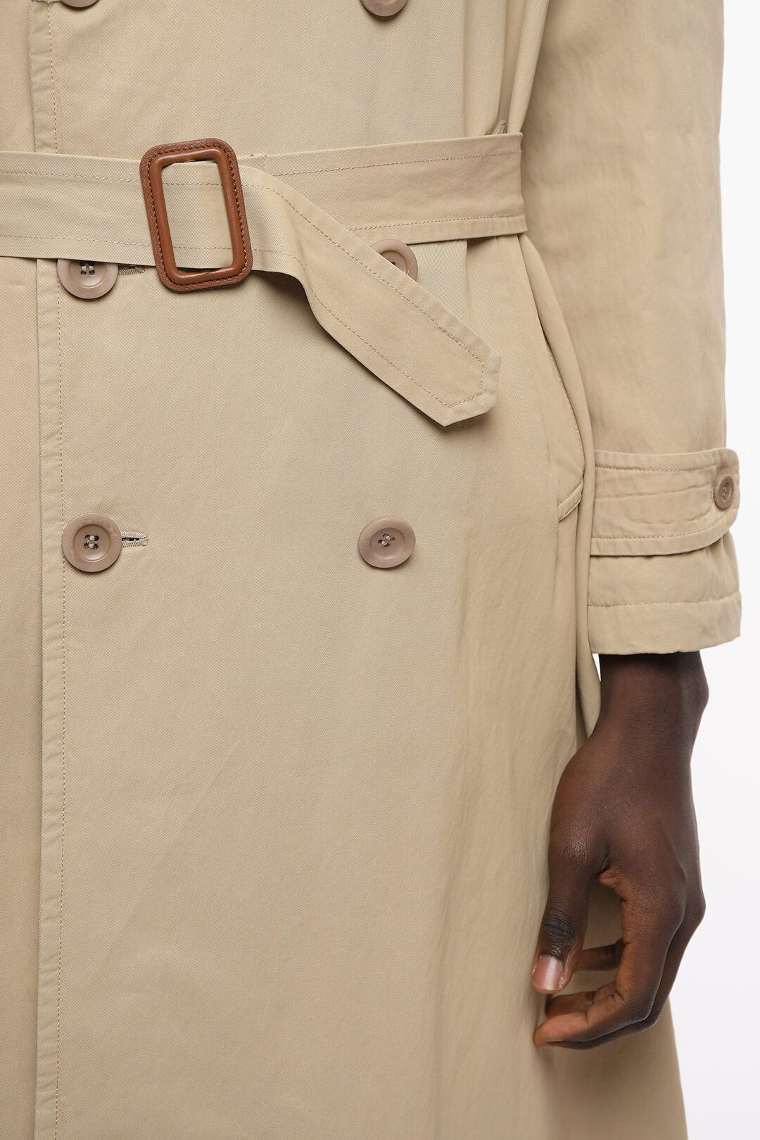 Maison Margiela o1y1124 Double Breasted Trench With Belt Coat in Beige Size US XXS / EU 40 - 4 Thumbnail